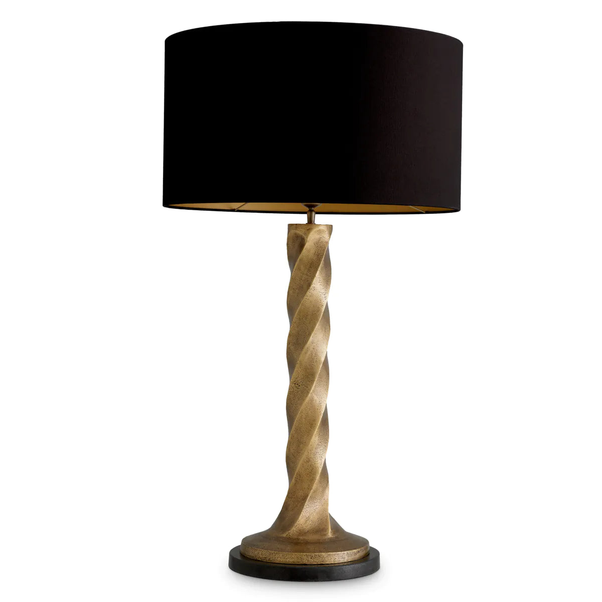 Lampa stołowa COSTANZA antyczny złoty z granitową podstawą