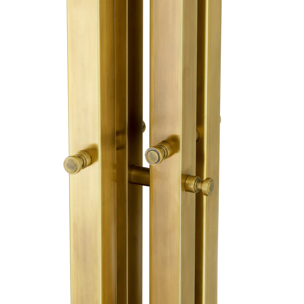 Stehlampe DESTINO gold mit travertinbasem
