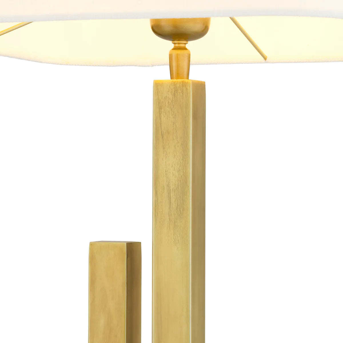 Stehlampe DESTINO gold mit travertinbasem