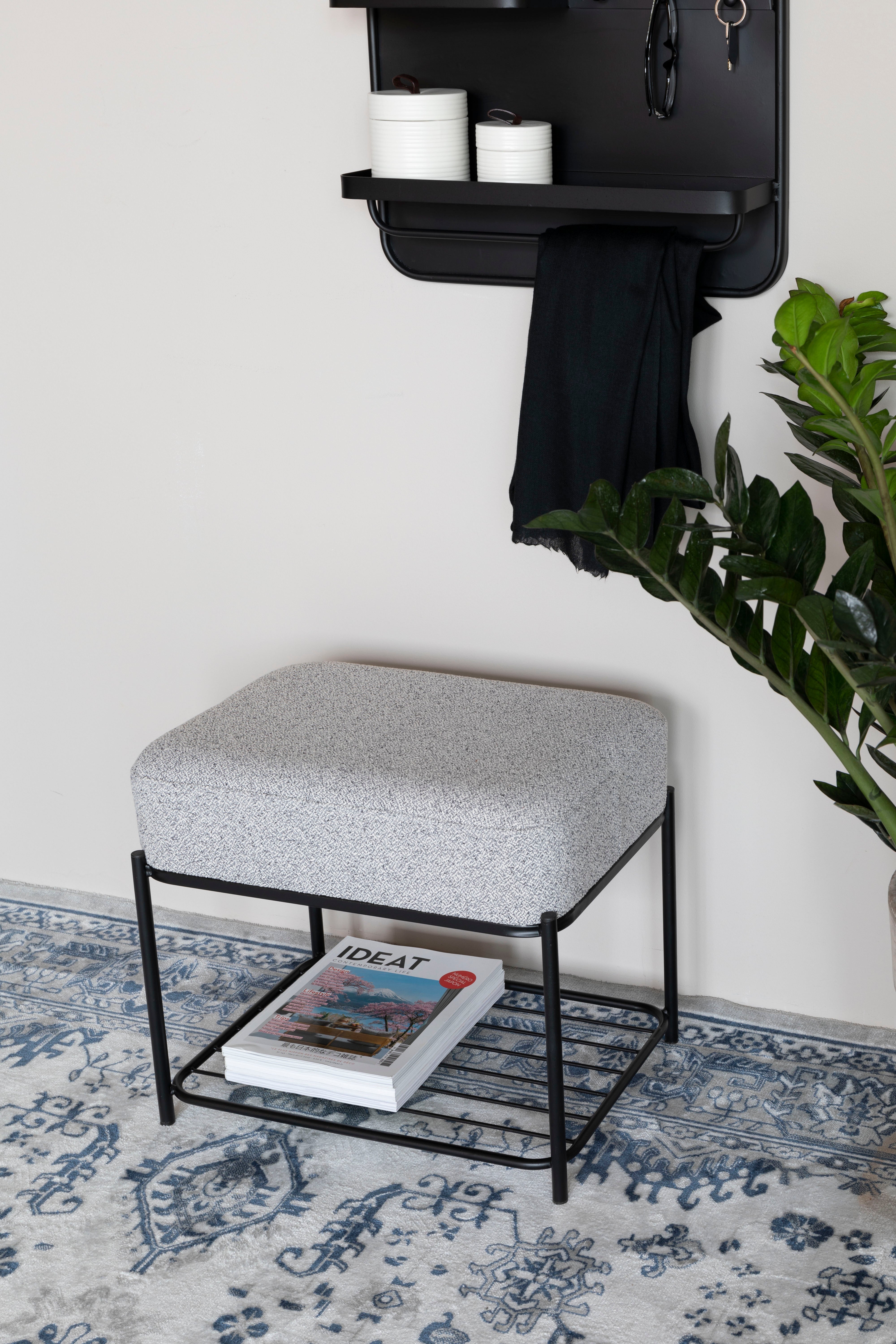 Taboret MILOU szary