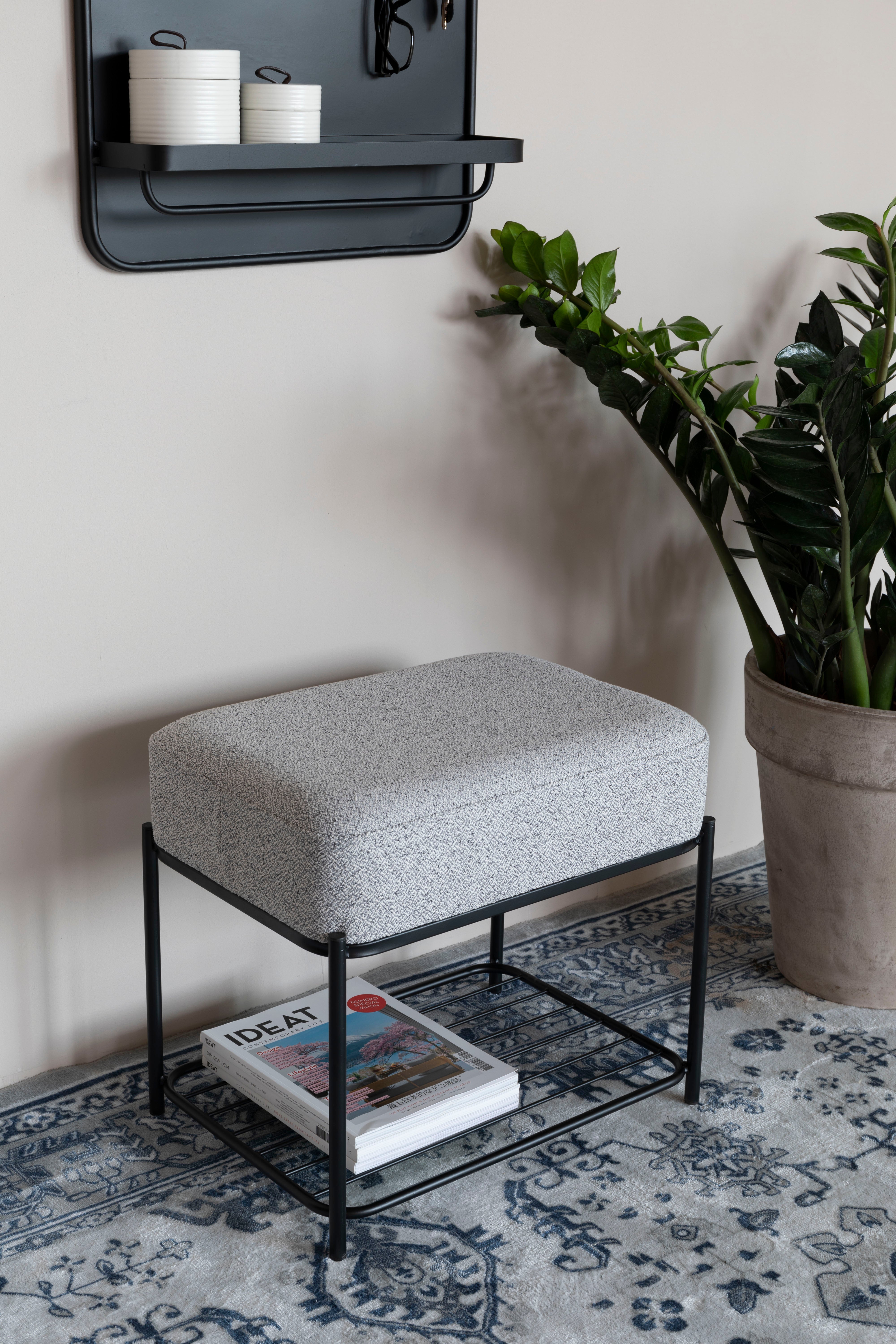 Taboret MILOU szary