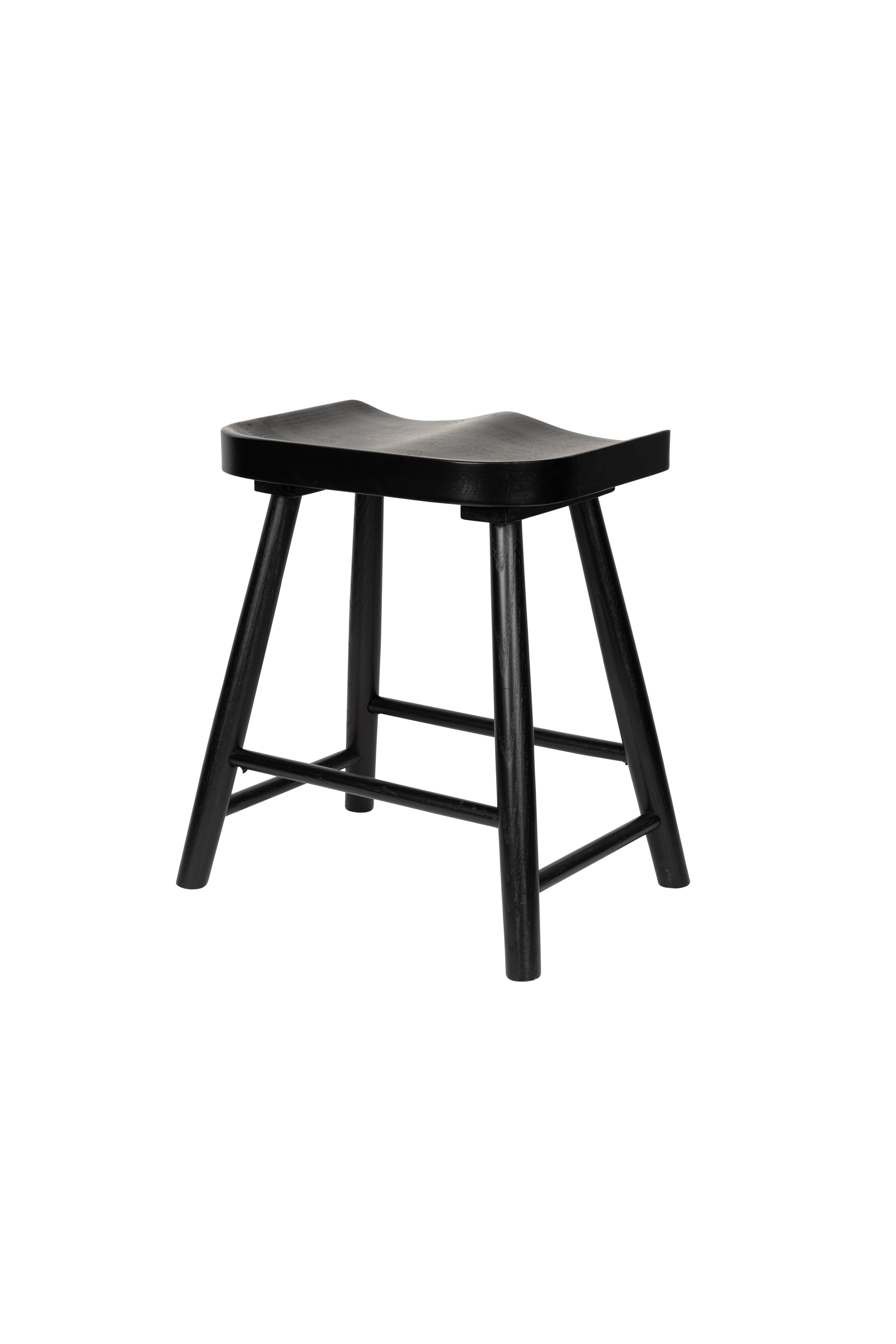 Vander stool black oak wood