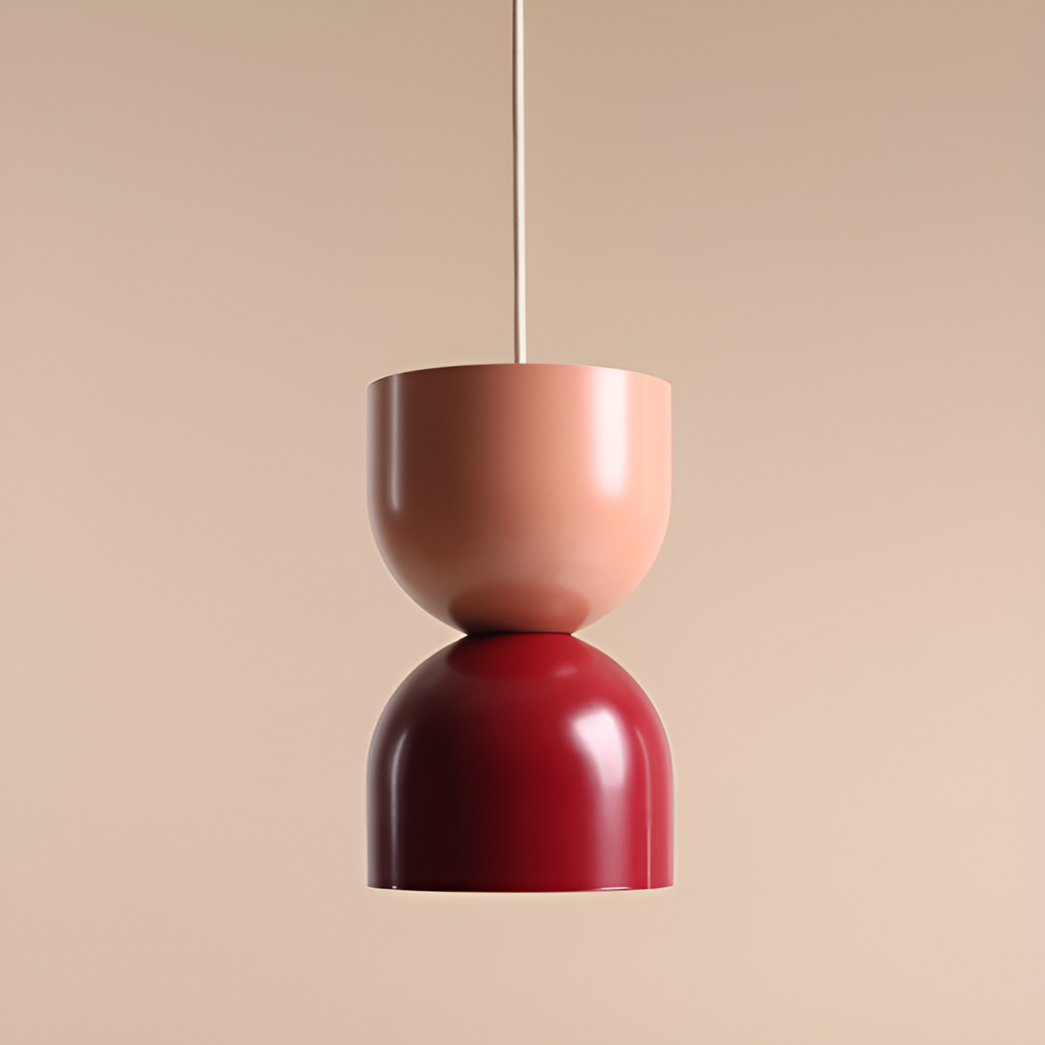 Lampa wisząca LUI koralowy z bordowym