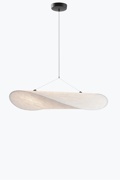Weiße angespannte Hanglampe