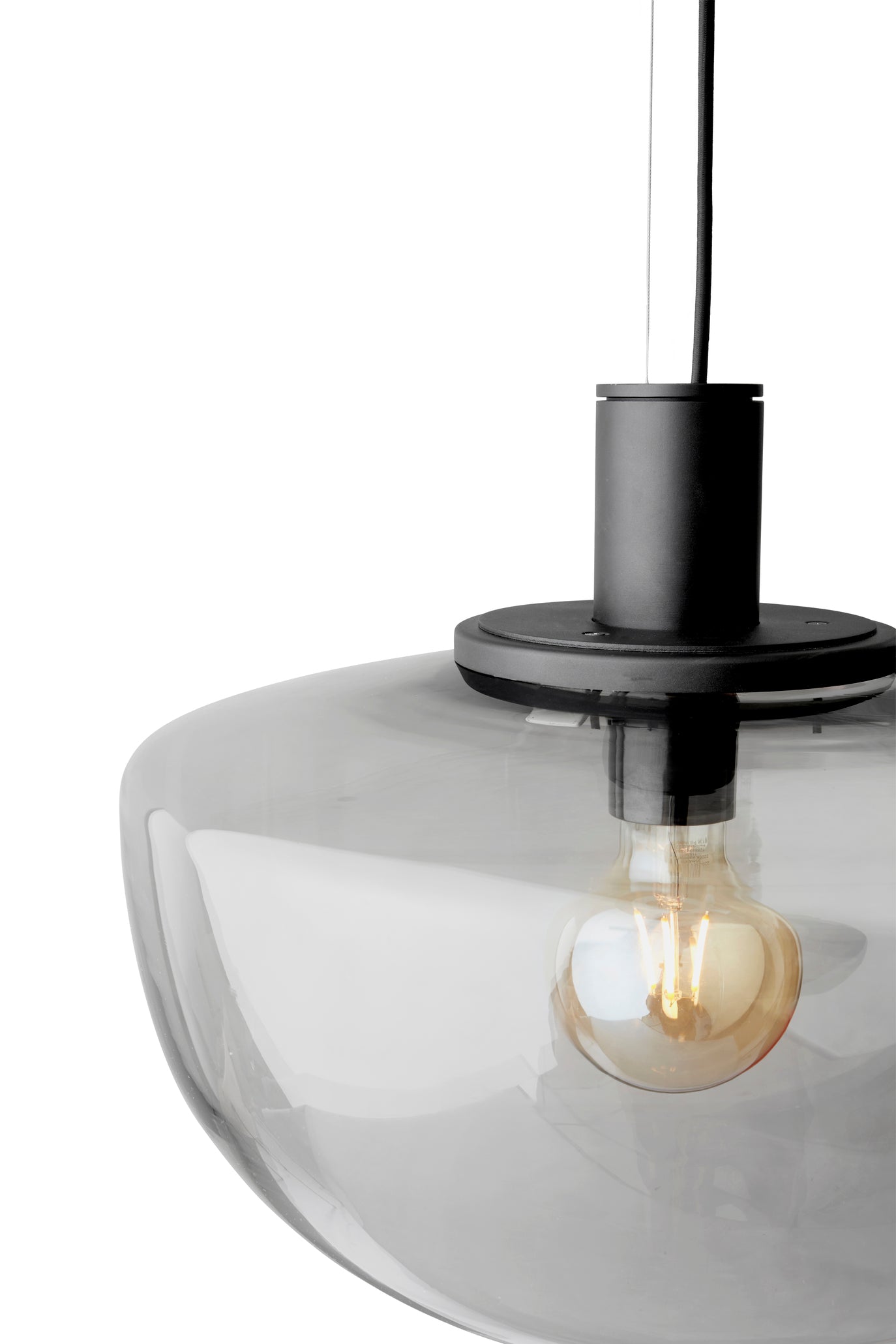 Lampa wisząca BANK dymione szkło