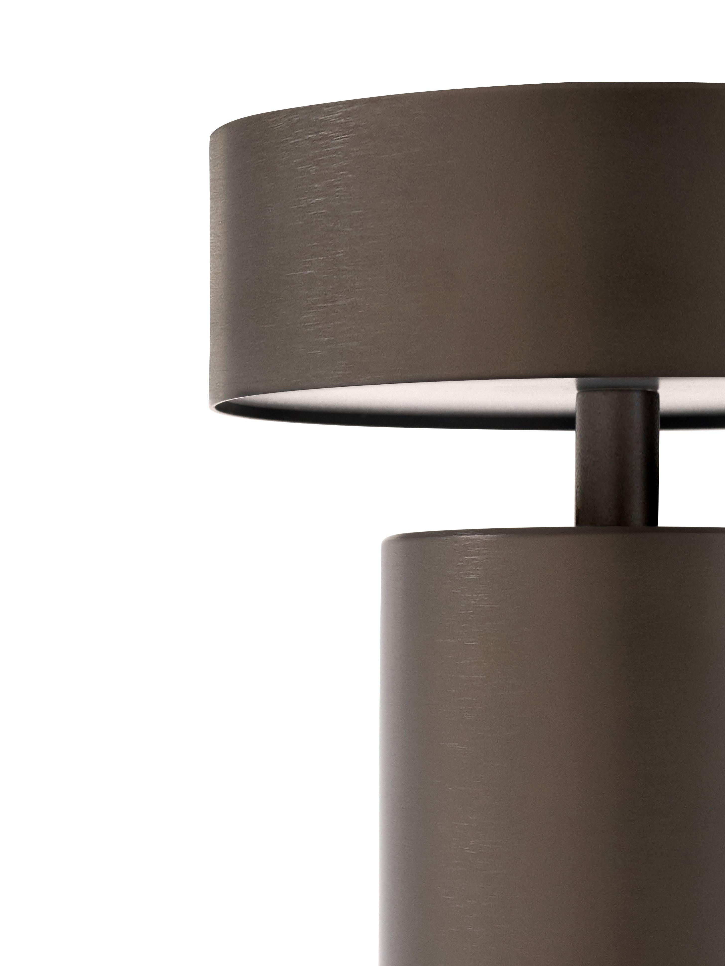 Portable Lamp COLUMN brown aluminum