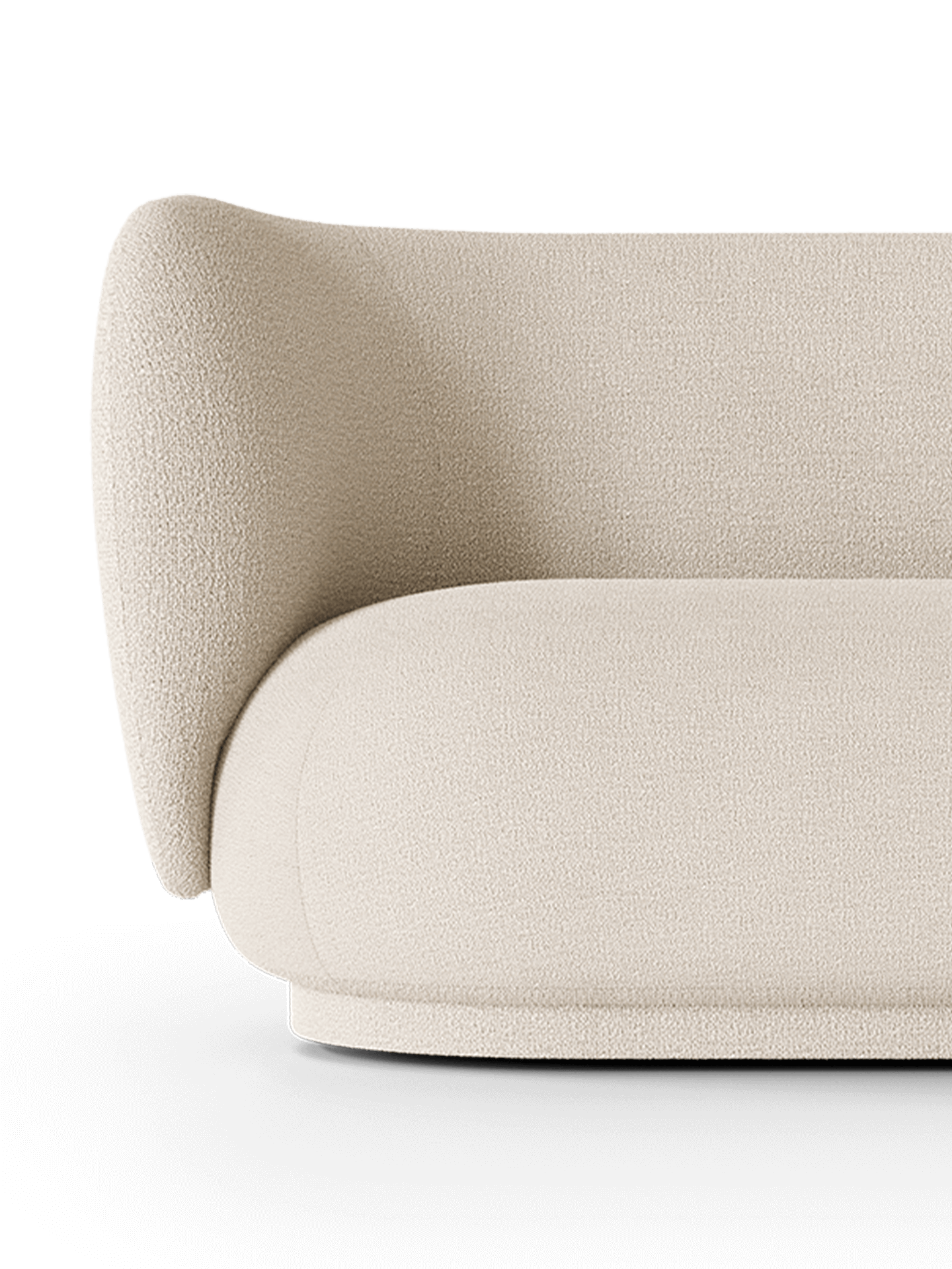 Sofa 2-osobowa RICO Bouclé kremowy