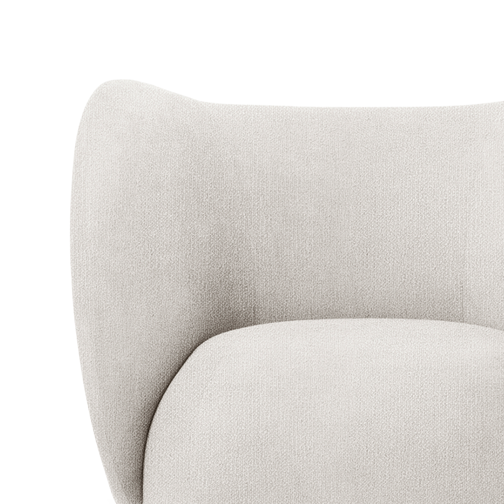 Fotel obrotowy RICO LOUNGE Boucle złamana biel