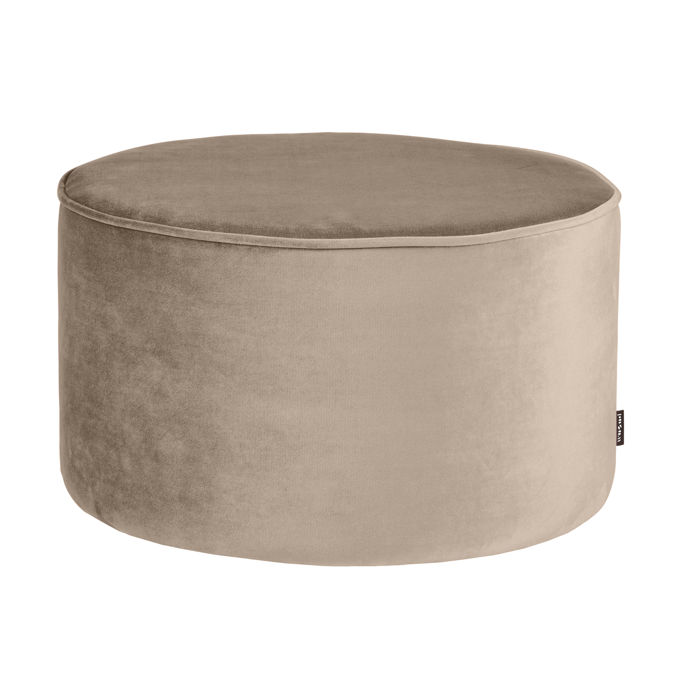 Puf aksamitny SARA khaki Woood niski Eye on Design