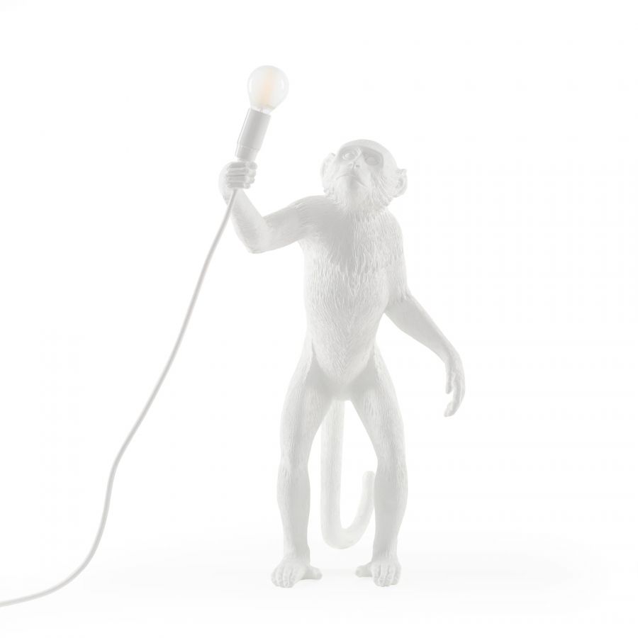 Lampa stołowa MONKEY STANDING biały