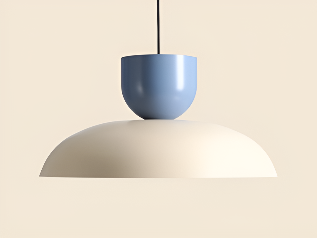 Lampa wisząca ELLA kremowy z niebieskim