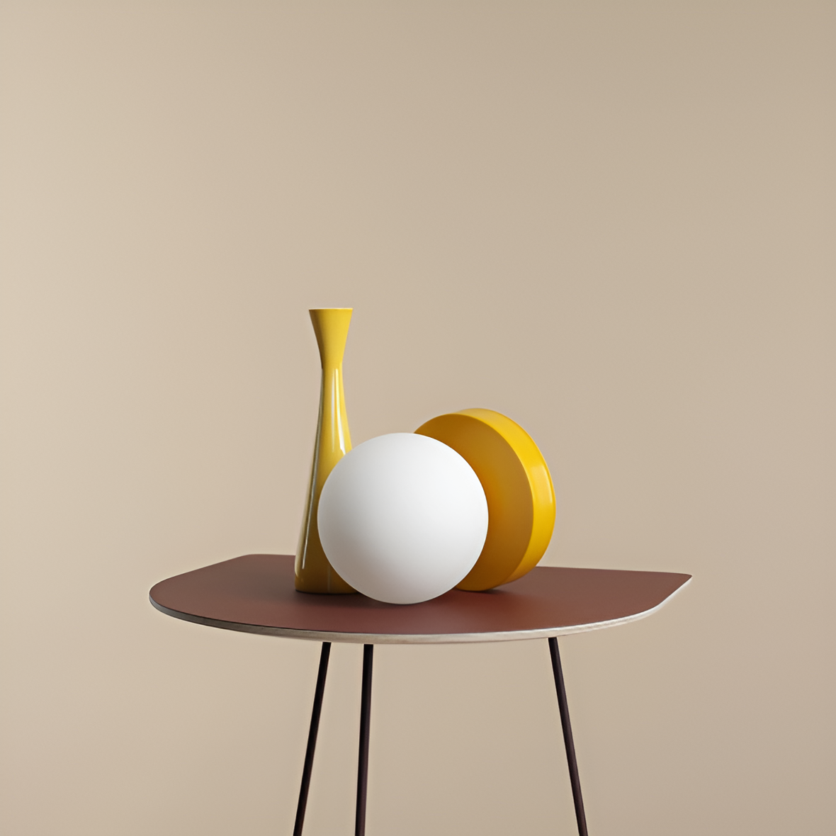 Lampa stołowa BALL musztardowy