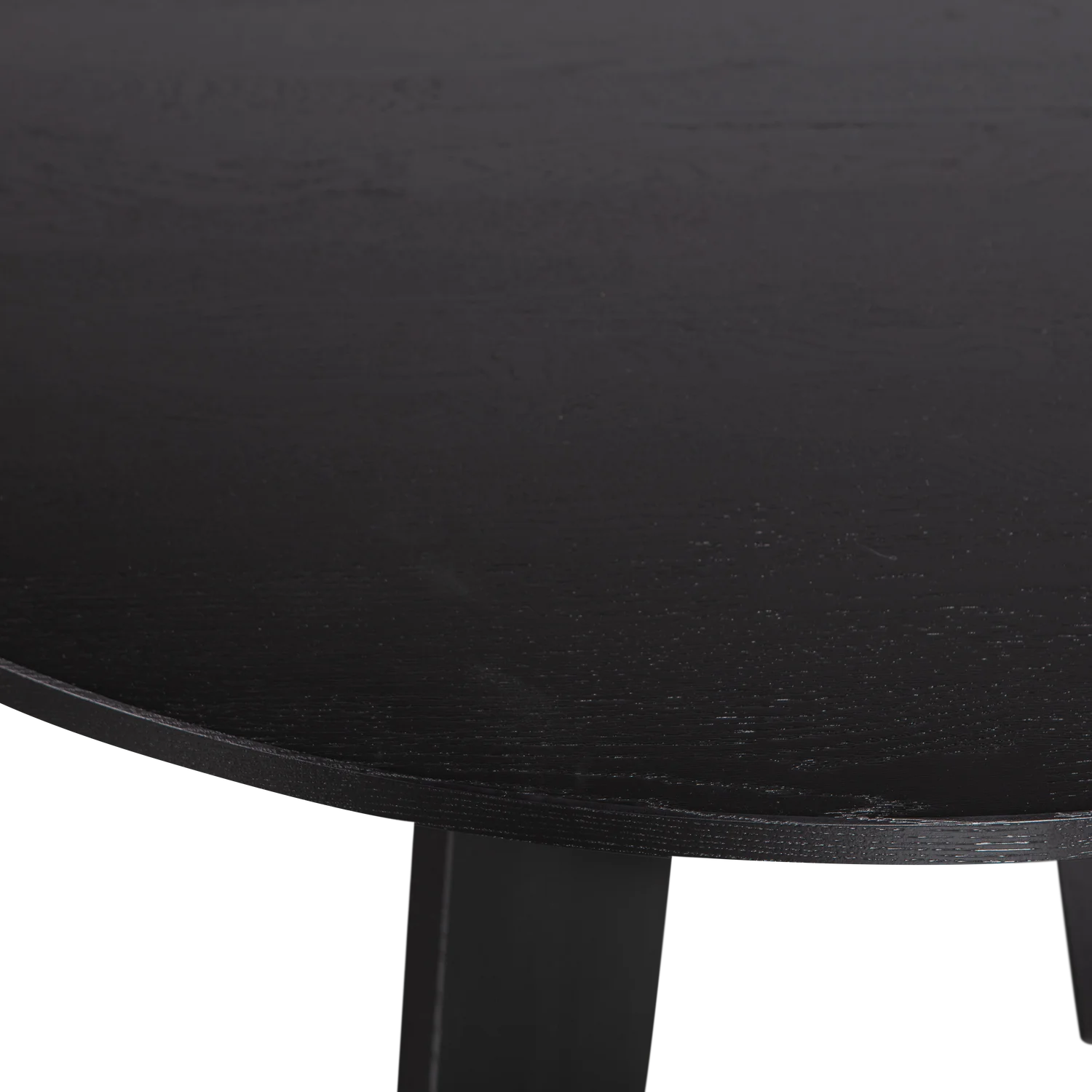 Black round table