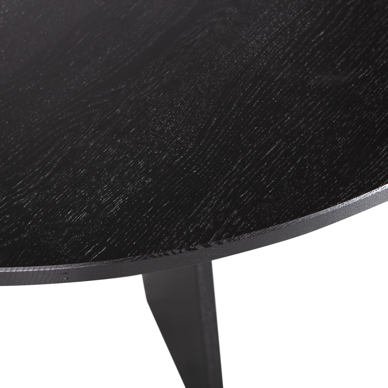 Black round table