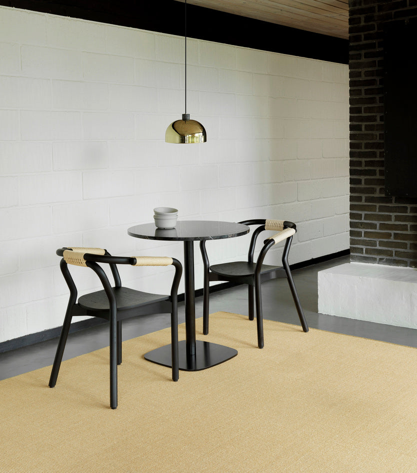 Black wick chair with a black string