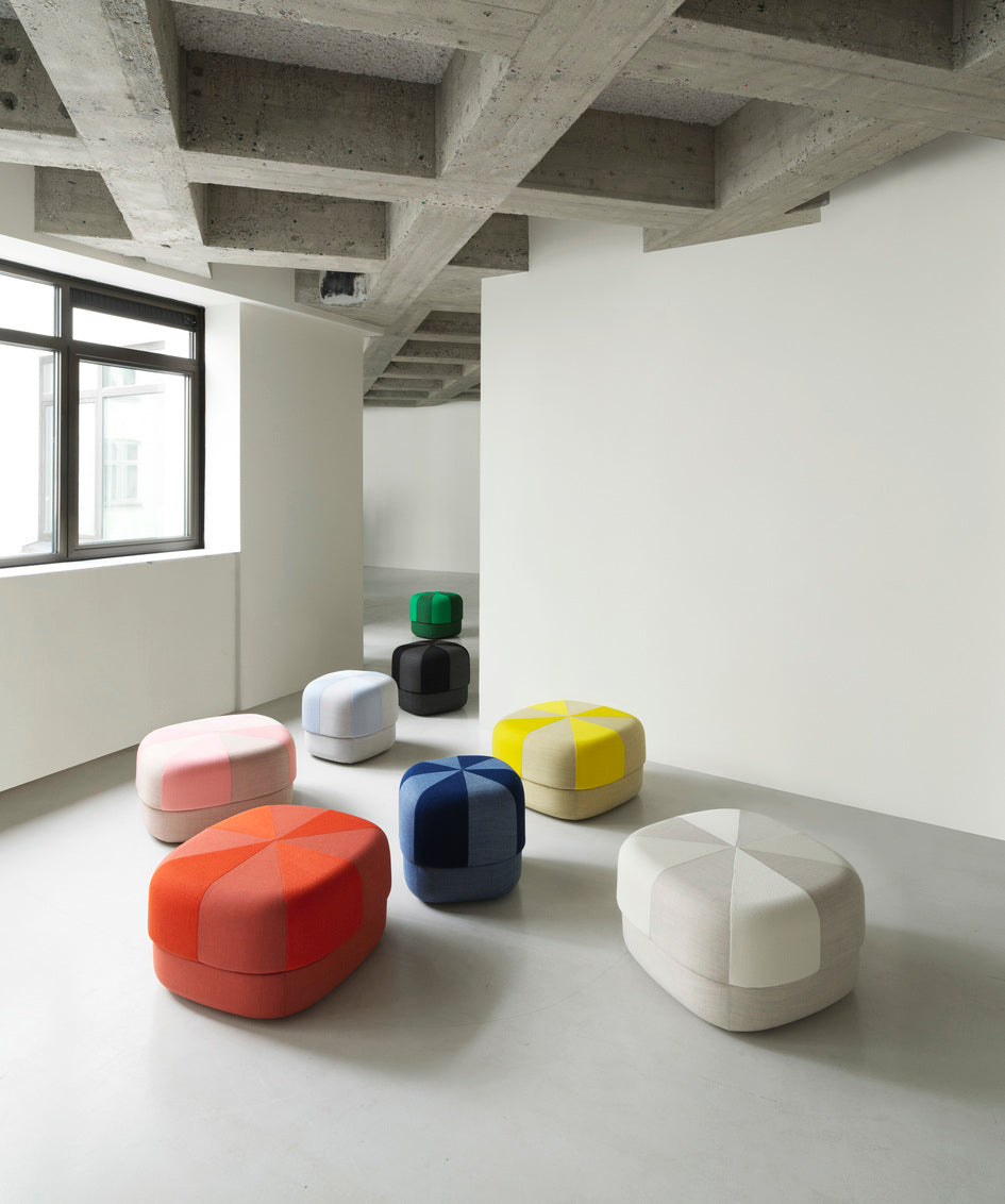 Pouf Circus Duo Pink mit Beige