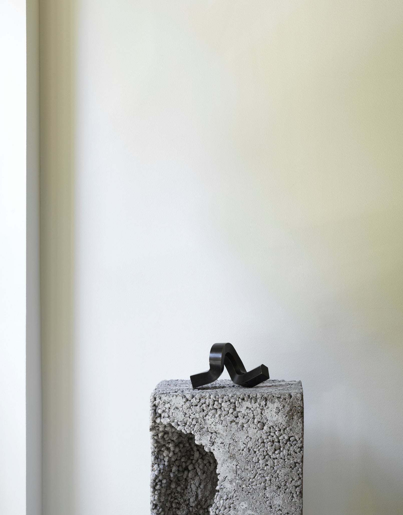 CROOKED ONE Candle Holder in Antiqued Brass