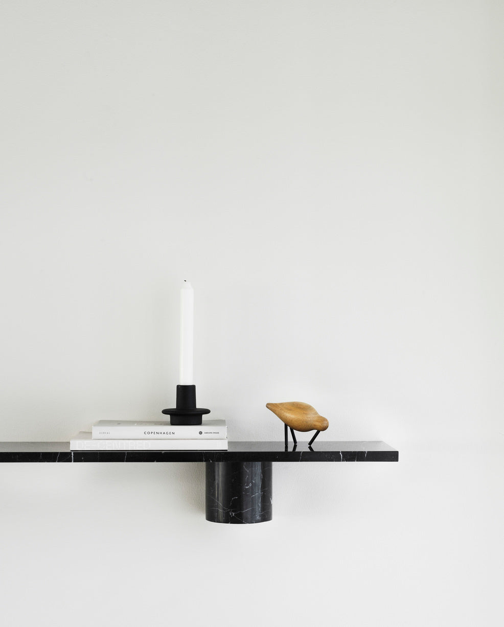 Shelf stena black marble