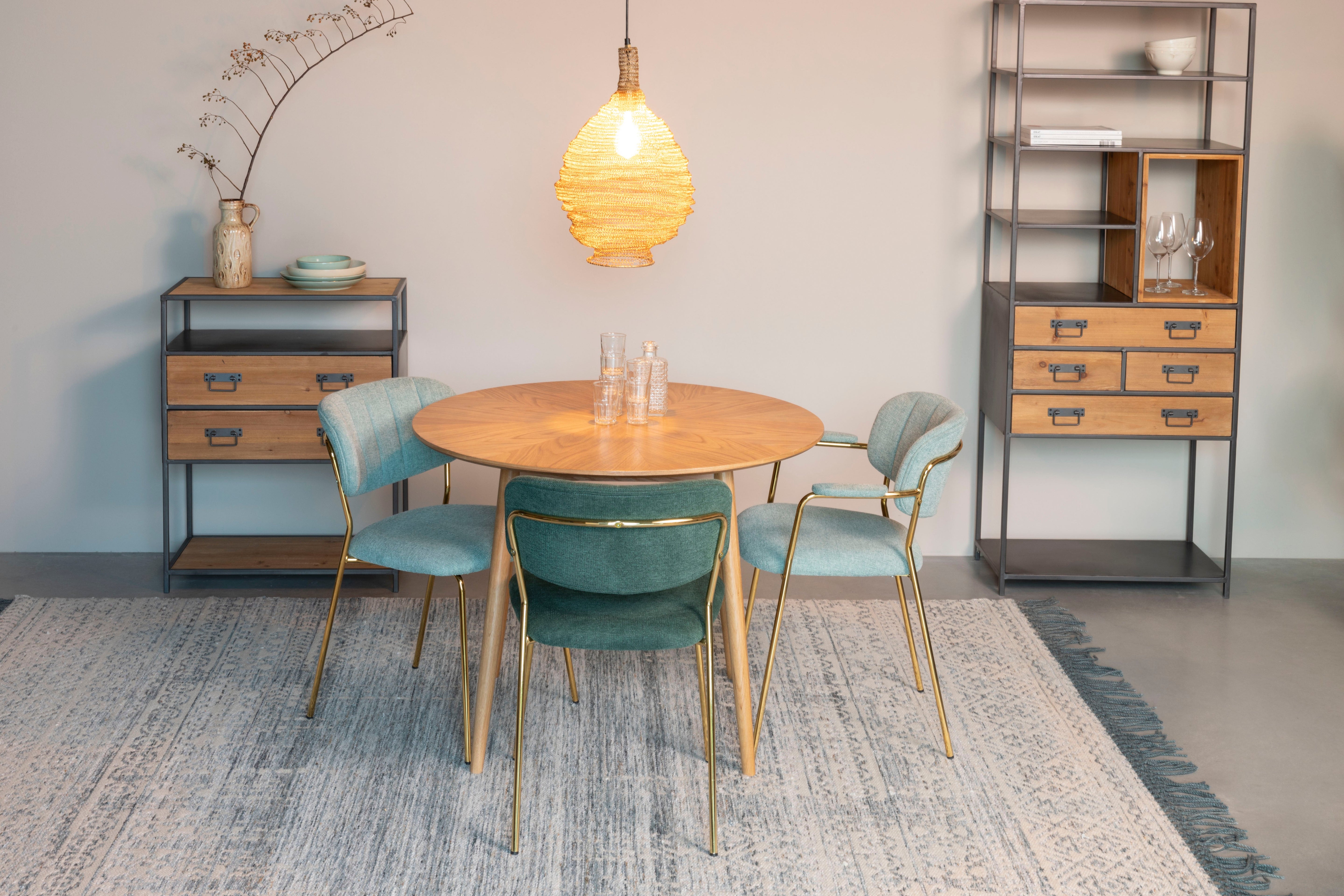 Fabio Round Table Oak Veneer