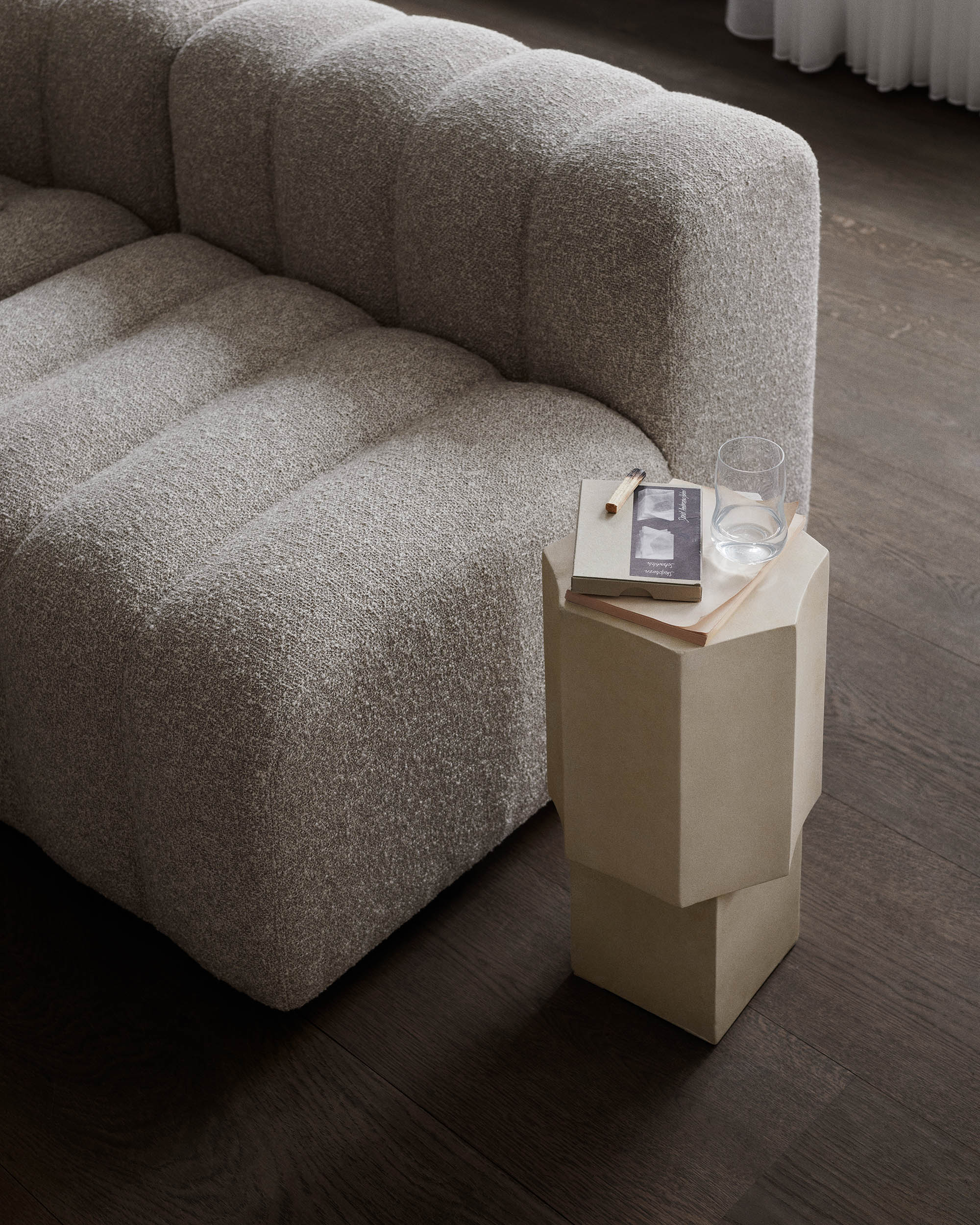 Beistelltisch QUARTZ beige Beton