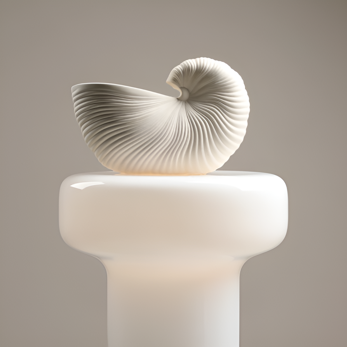 Cream bonbon floor lamp