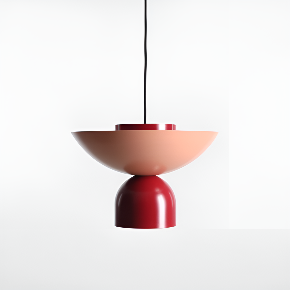 Lampa wisząca ILIA koralowy z czerwonym