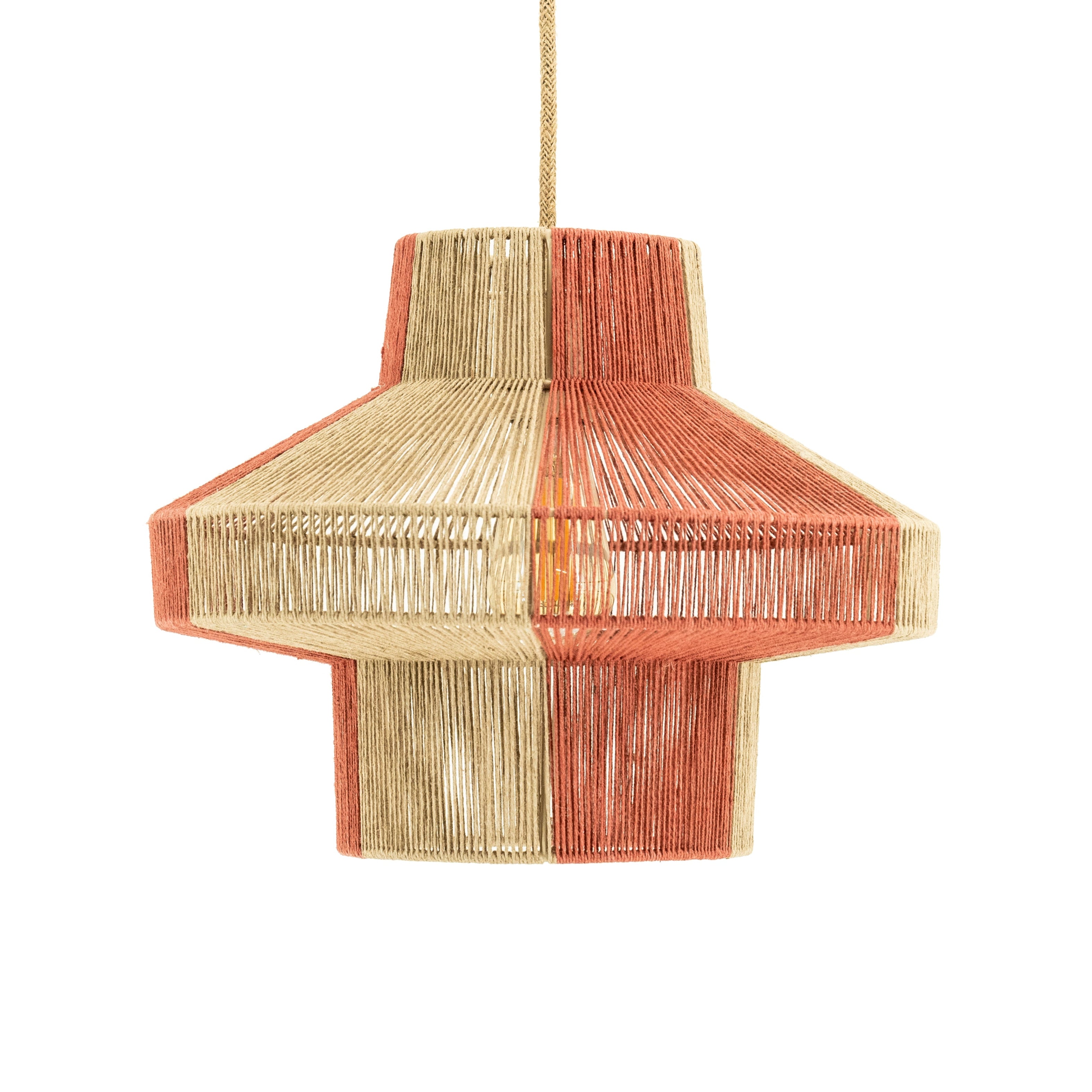 Lampa wisząca CIRQUE beżowy z koralowym