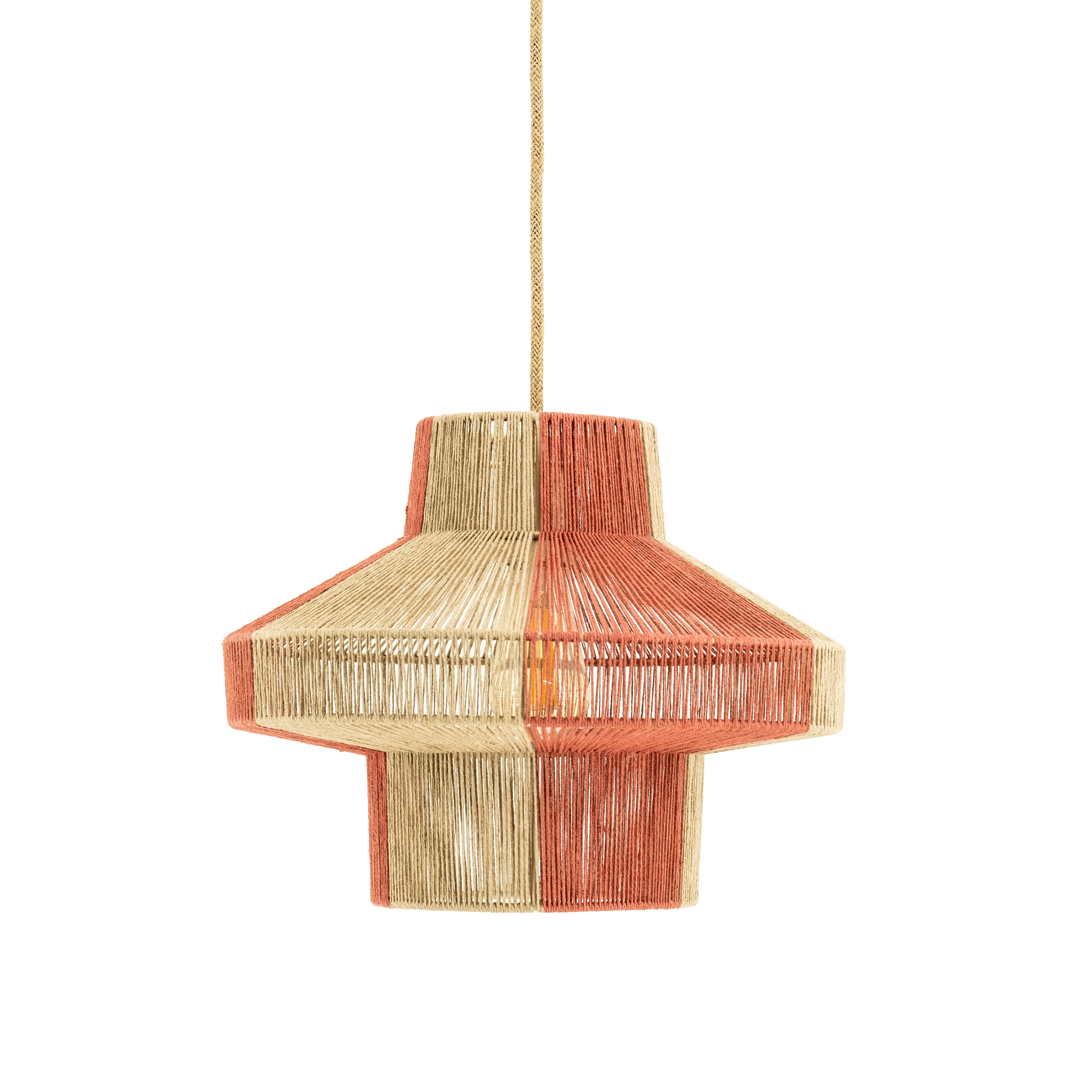 Lampa wisząca CIRQUE beżowy z koralowym