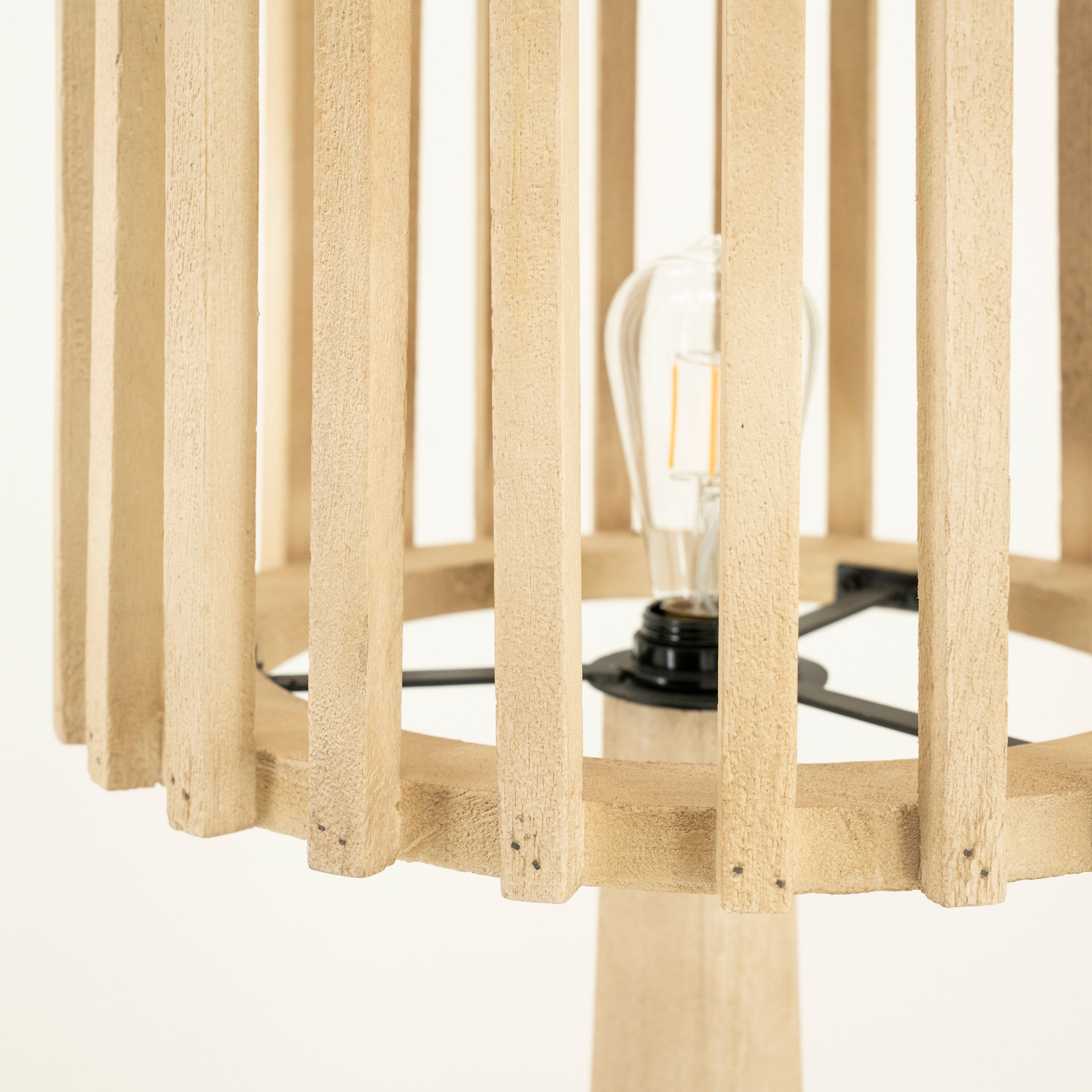 Lampa podłogowa GUARD drewno mango