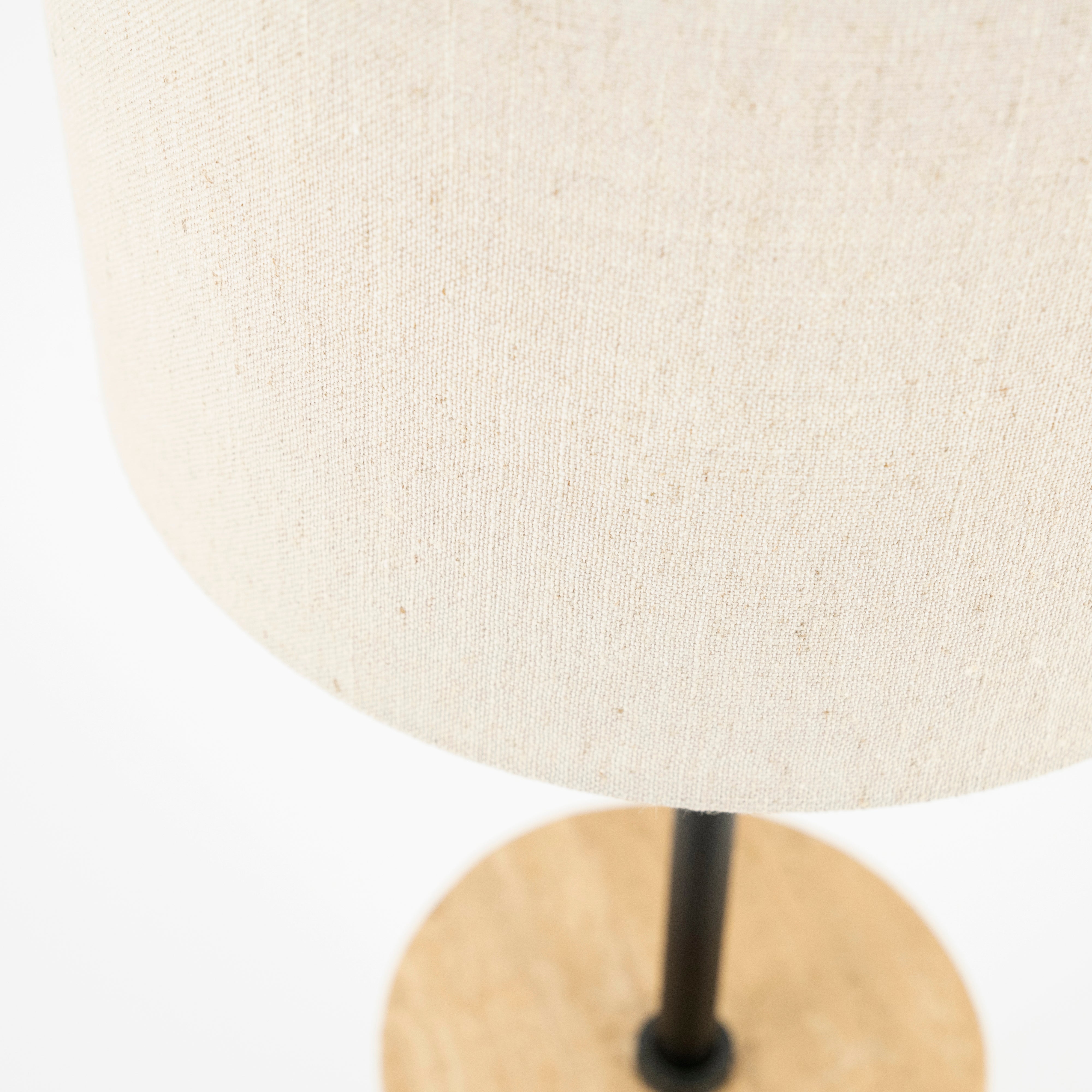 Stehlampe AMARA Travertin mit beigem Schirm