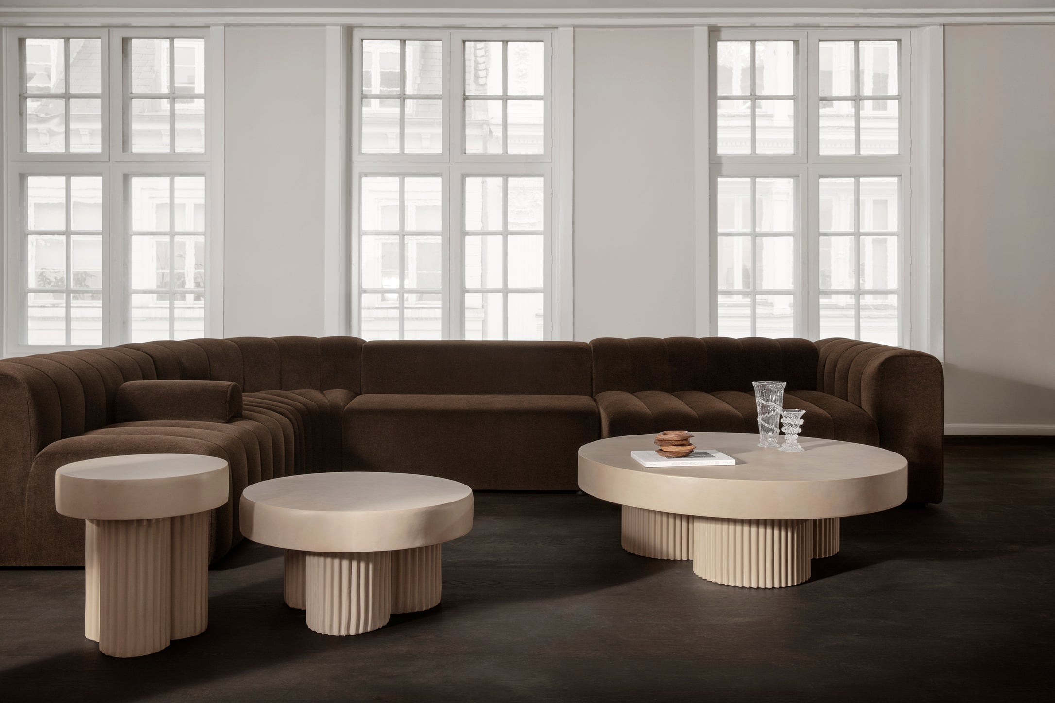 Beistelltisch GEAR beige Beton