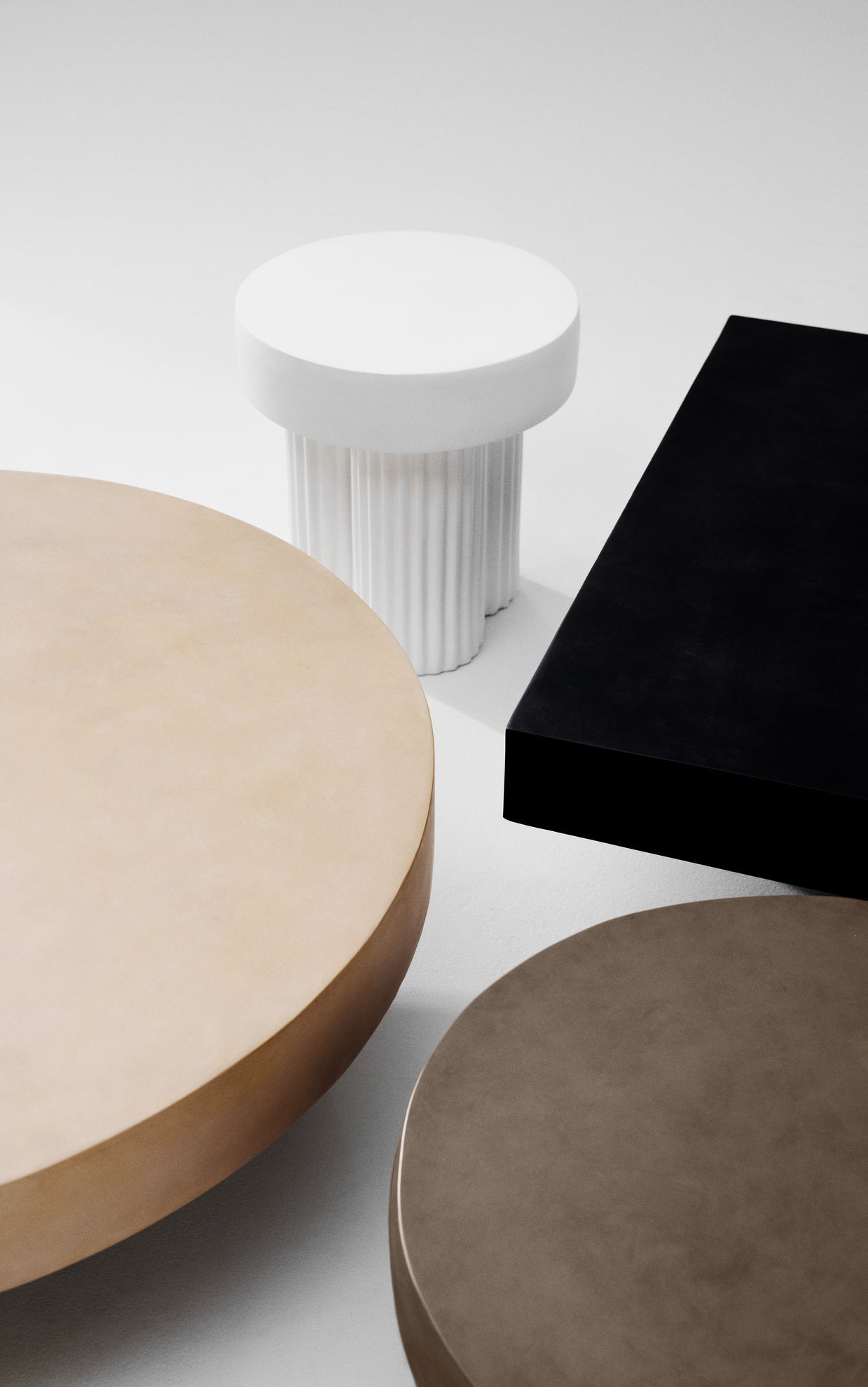 Beistelltisch GEAR beige Beton
