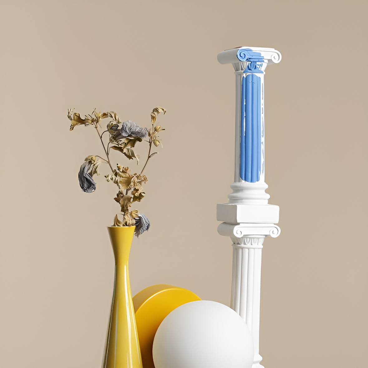 Lampa stołowa BALL musztardowy