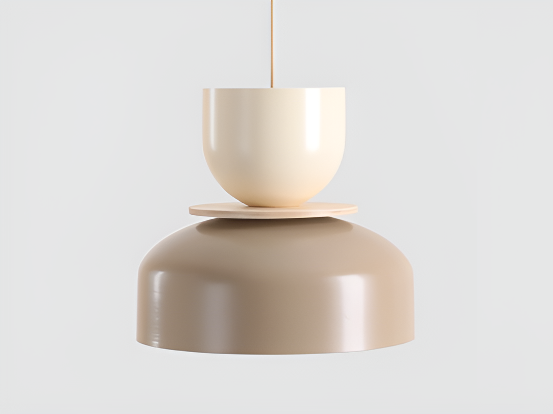 Lampa wisząca UTO kremowy z beżowym