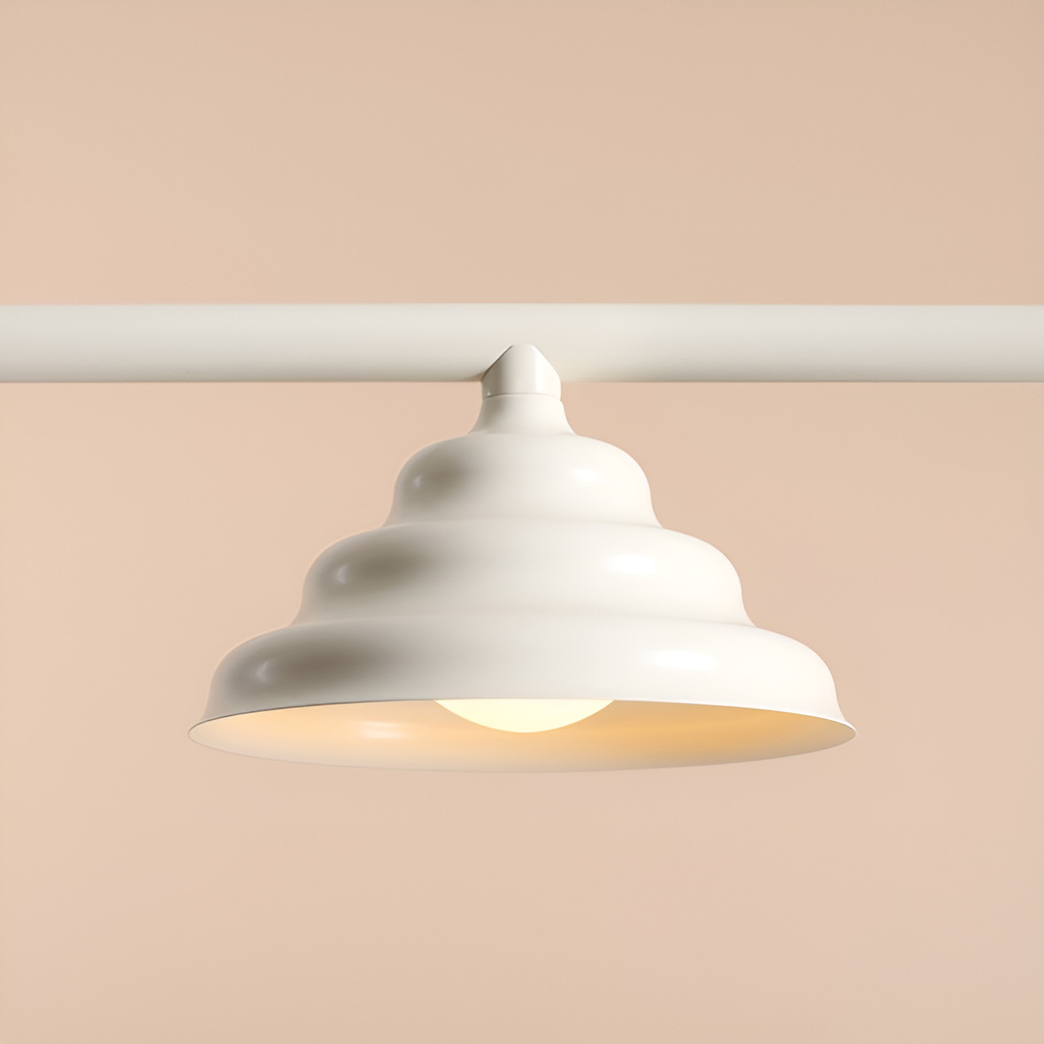 Hanging lamp wave cream trio