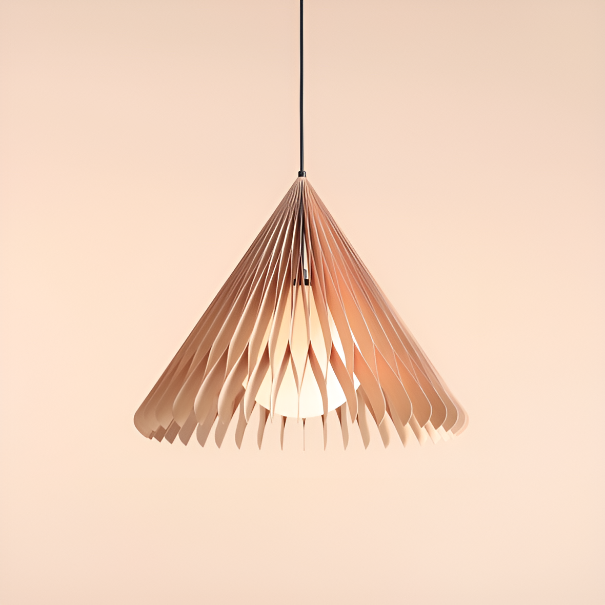 Lampa wisząca NATURE SUN drewno bukowe