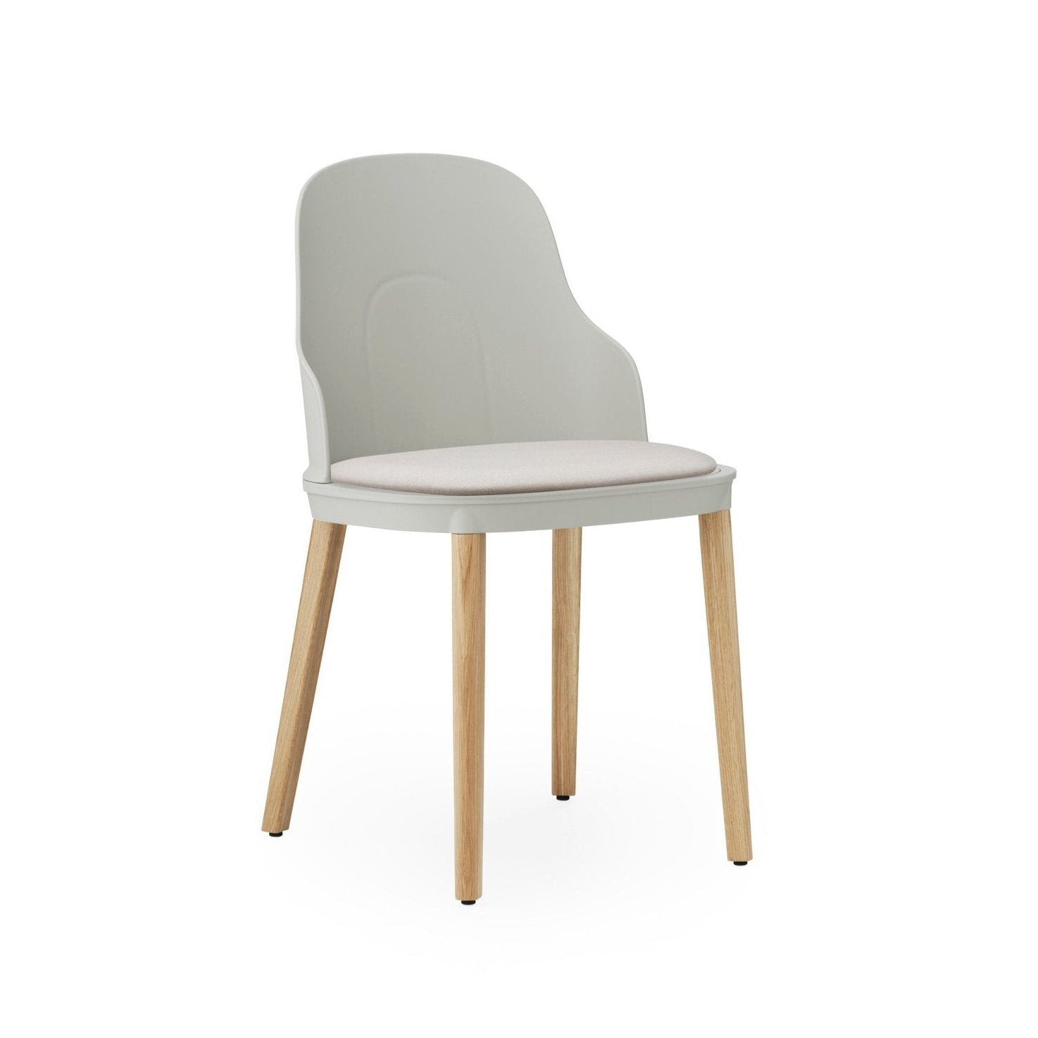 Chair allez warm gray sunbrella canvas with an oak base