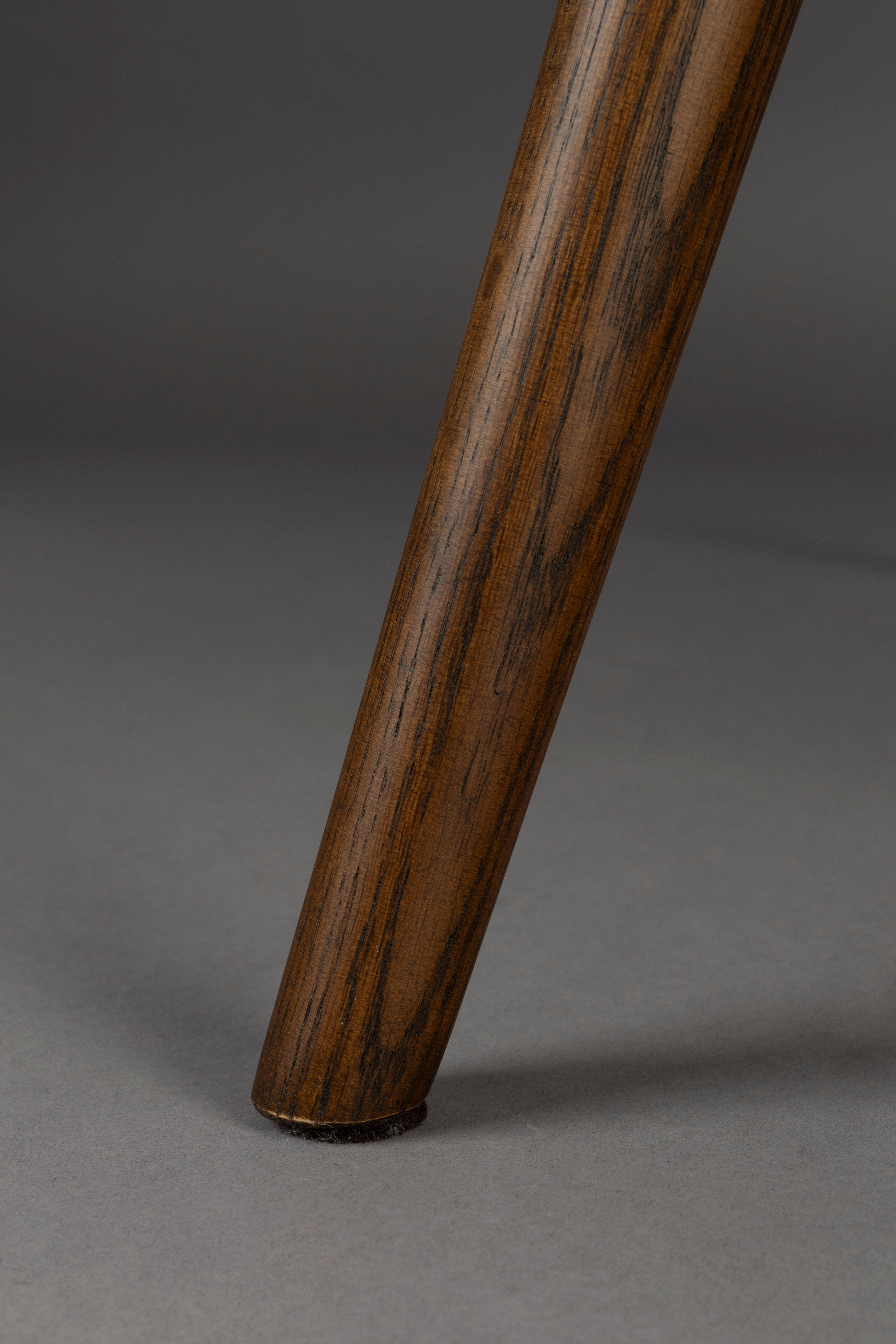 Sessel LENN pflaumenfarbener Samt mit Holzgestell
