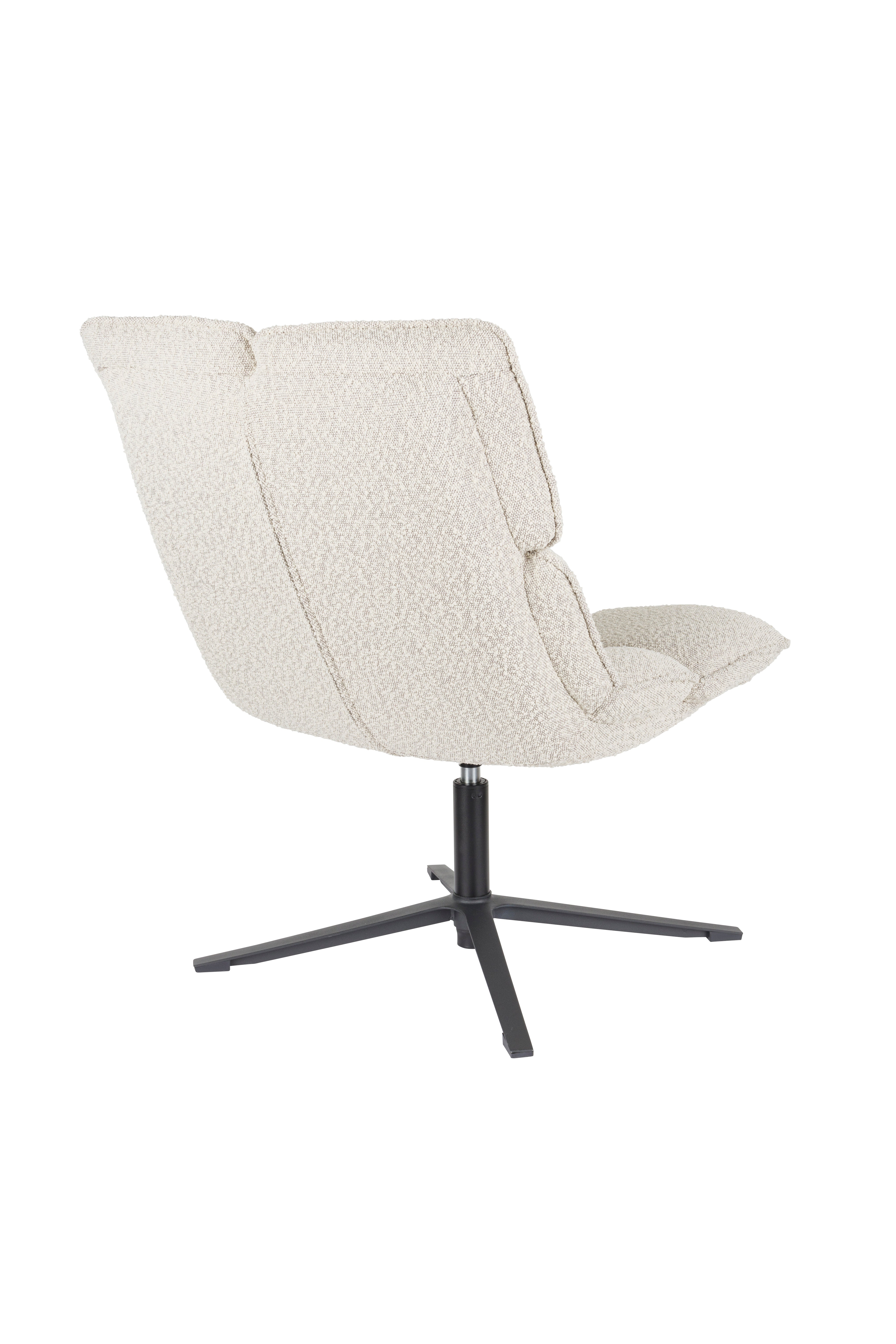 BROS Armchair in Beige with Black Base