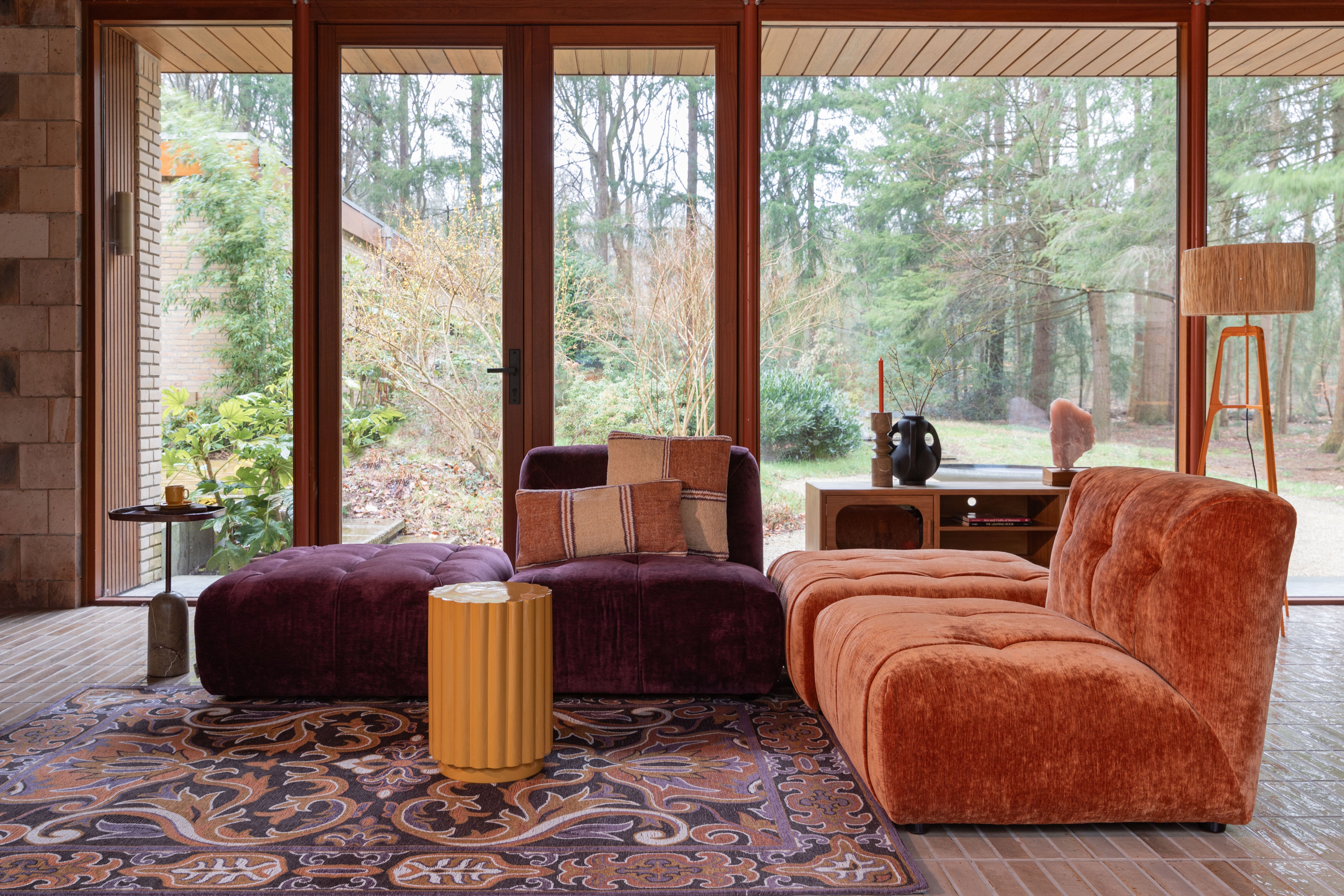 Sofa modułowa GIADA - element środkowy brązowy welur