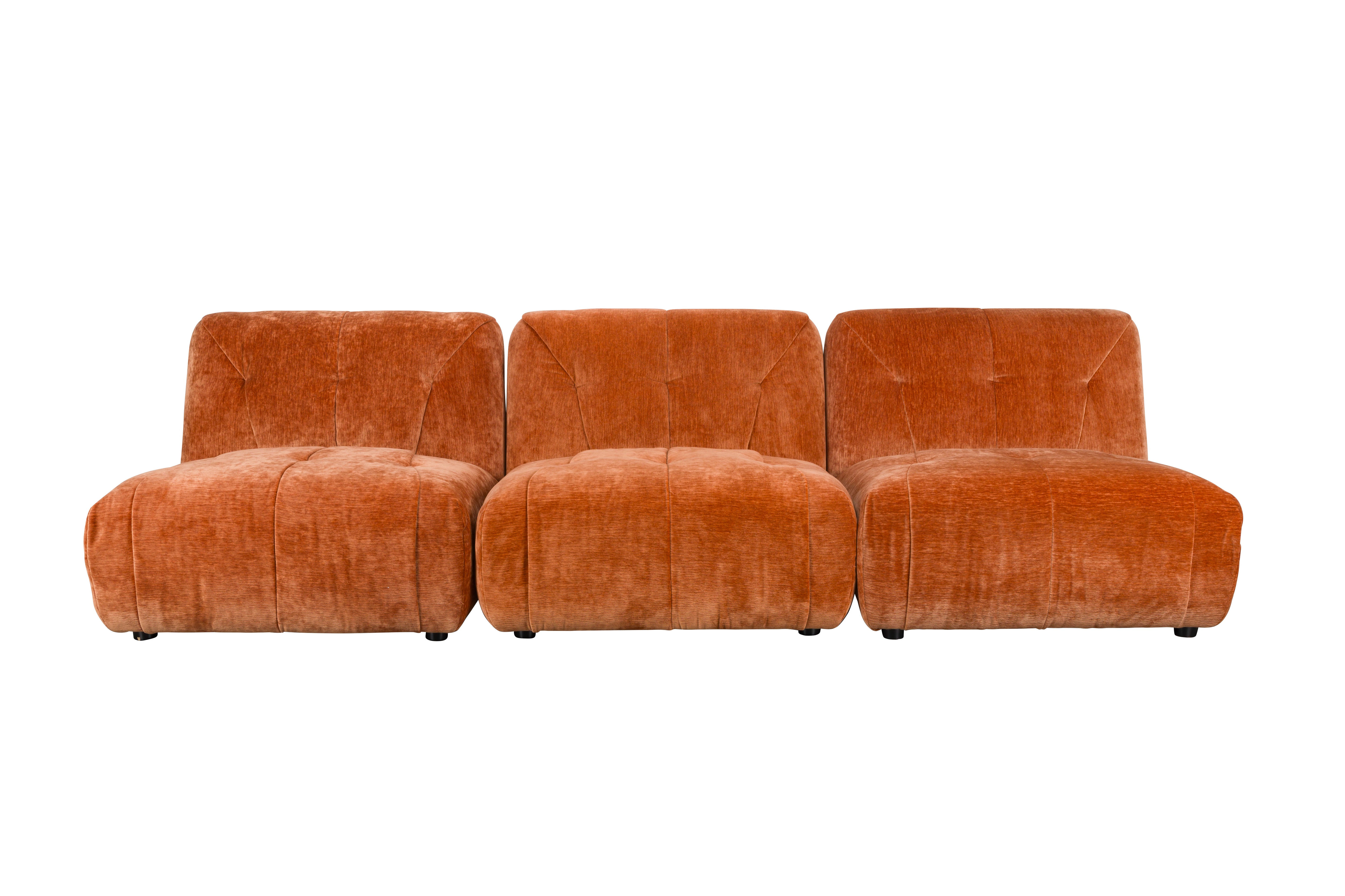 Sofa 3-osobowa GIADA brązowy welur