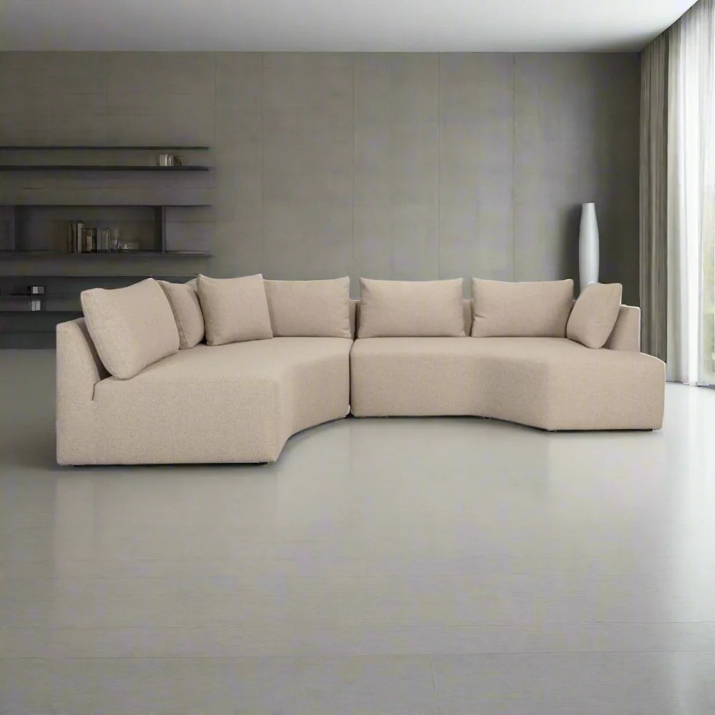 Sofa modułowa PROSPER - szezlong prawostronny cappuccino