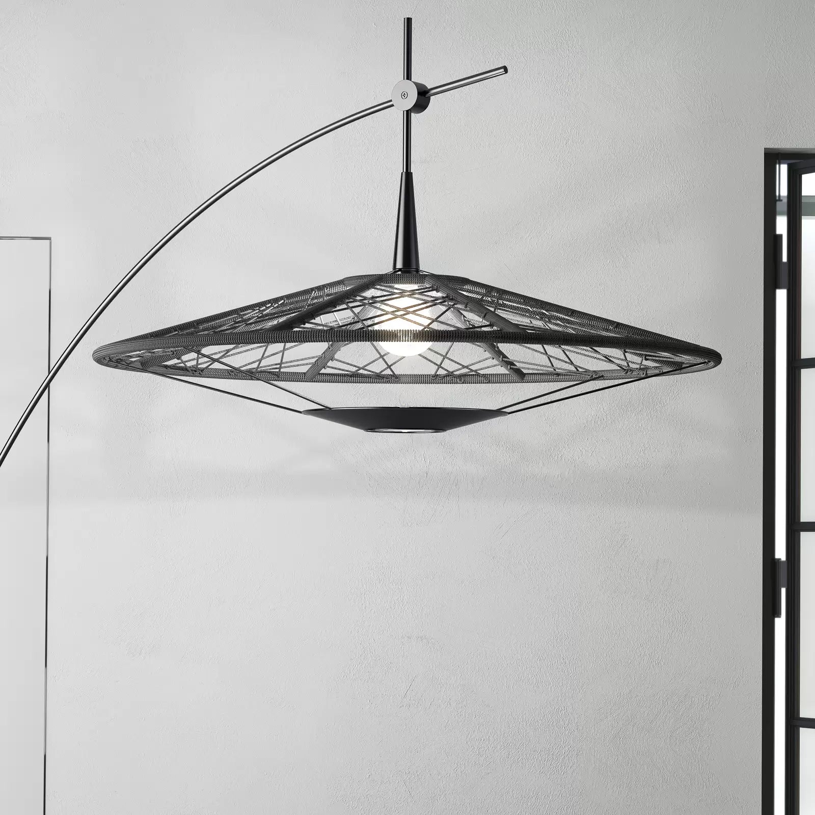Lampa podłogowa łukowa CARPA czarny