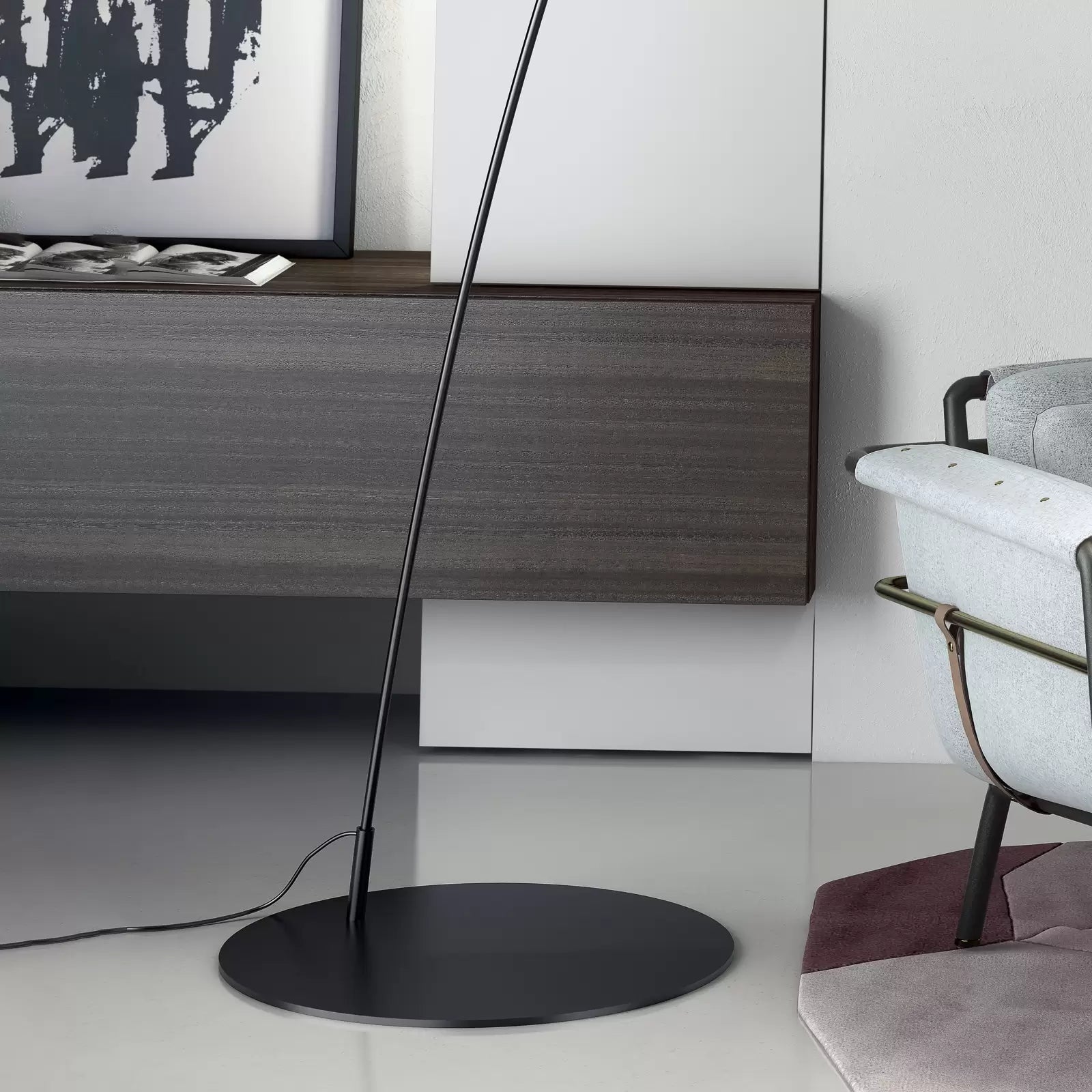 Lampa podłogowa łukowa CARPA czarny