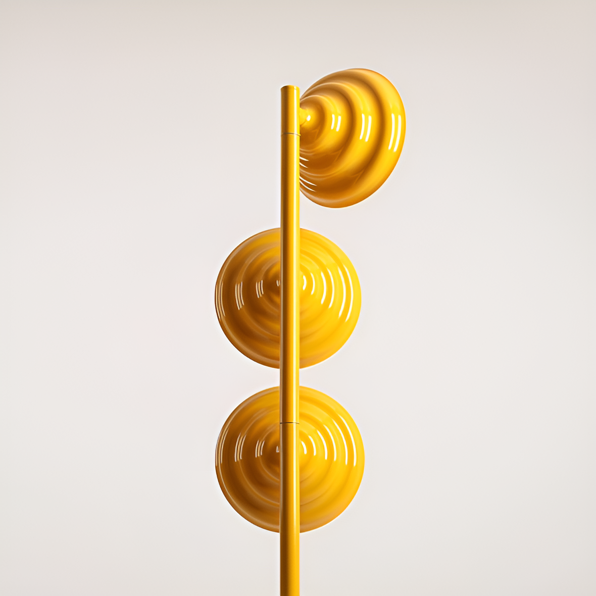 Floor lamp with regulation of shades wave