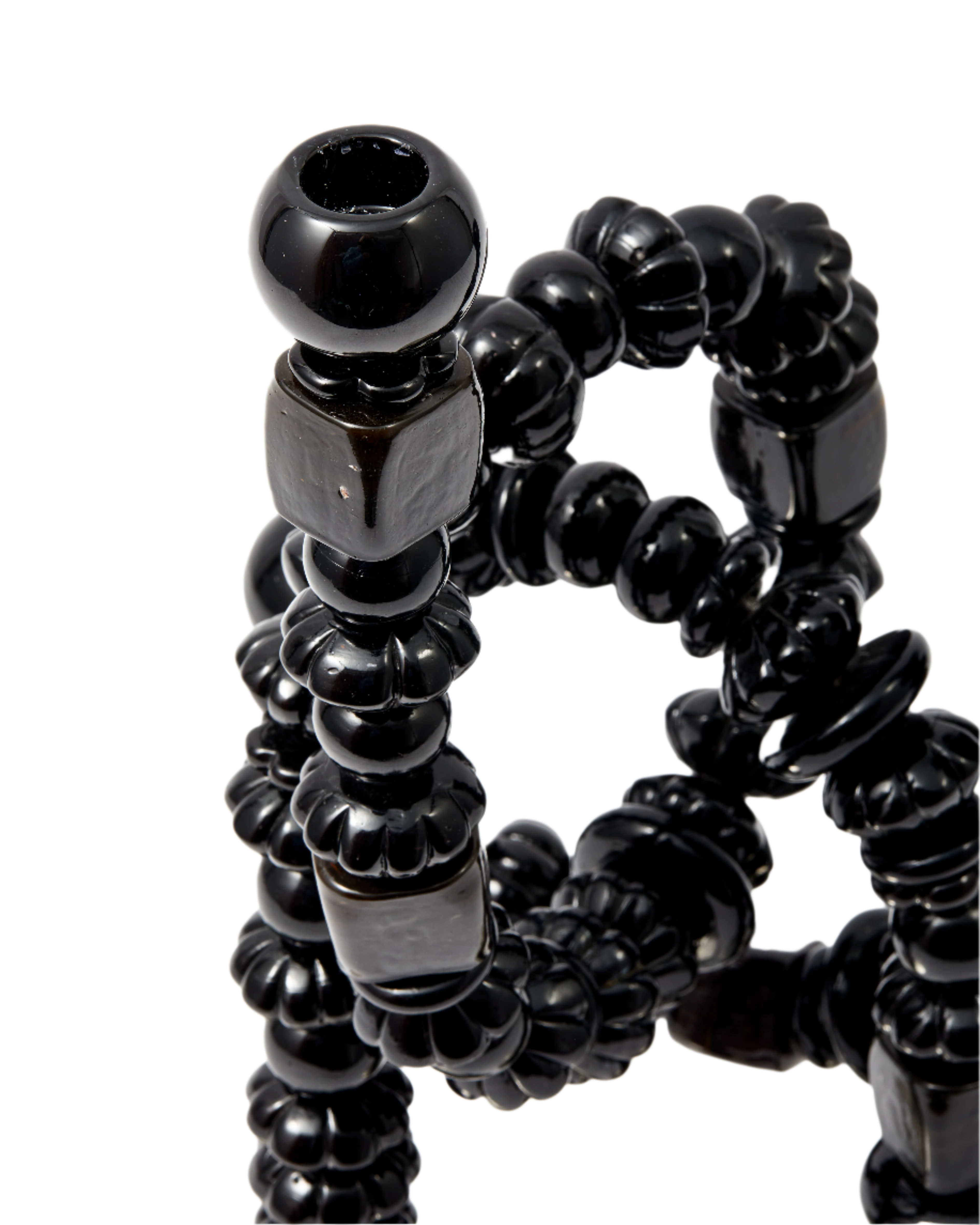 Świecznik BEADS czarny