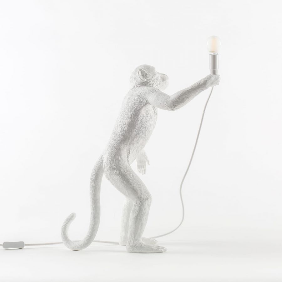 Lampa stołowa MONKEY STANDING biały