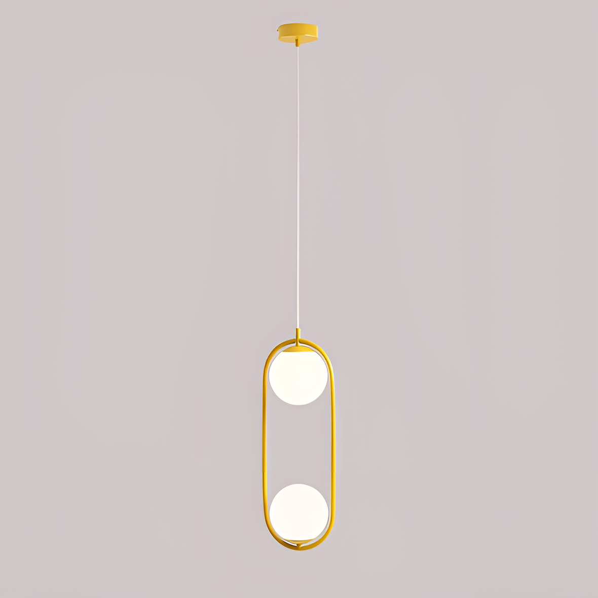 Lampa wisząca RIVA DUO musztardowy