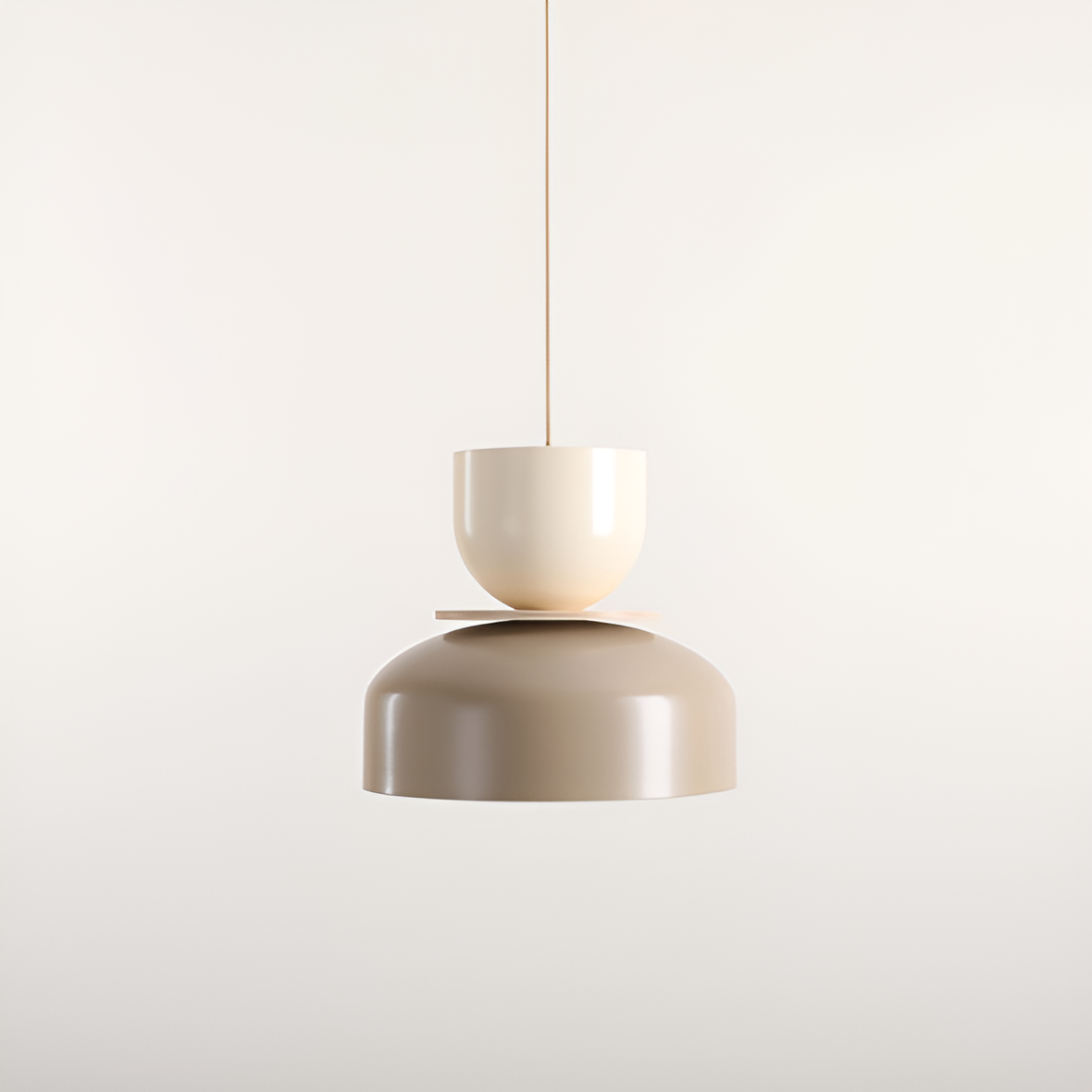 Lampa wisząca UTO kremowy z beżowym