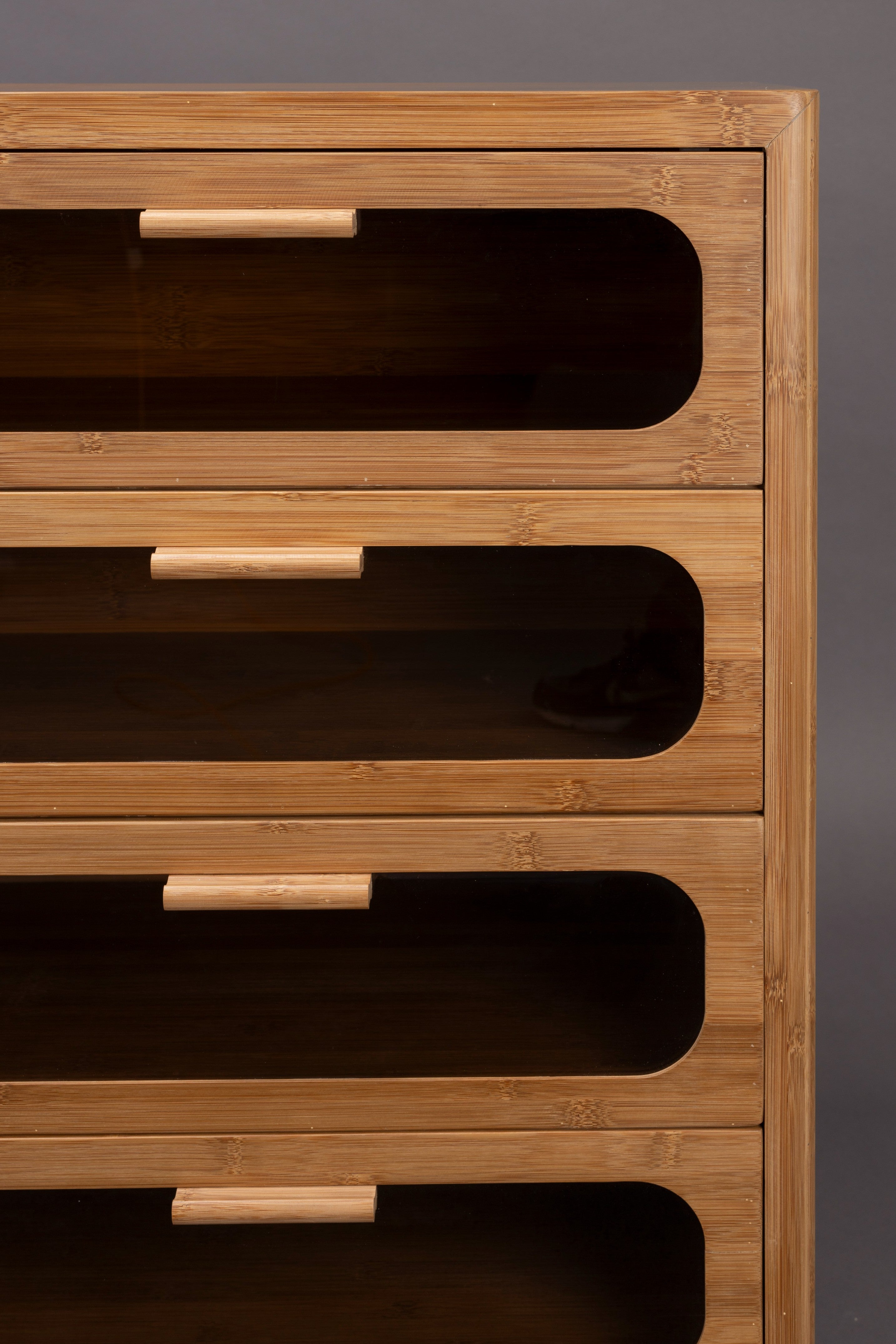 CAROUN Chest of Drawers Carbonized Bamboo Wood